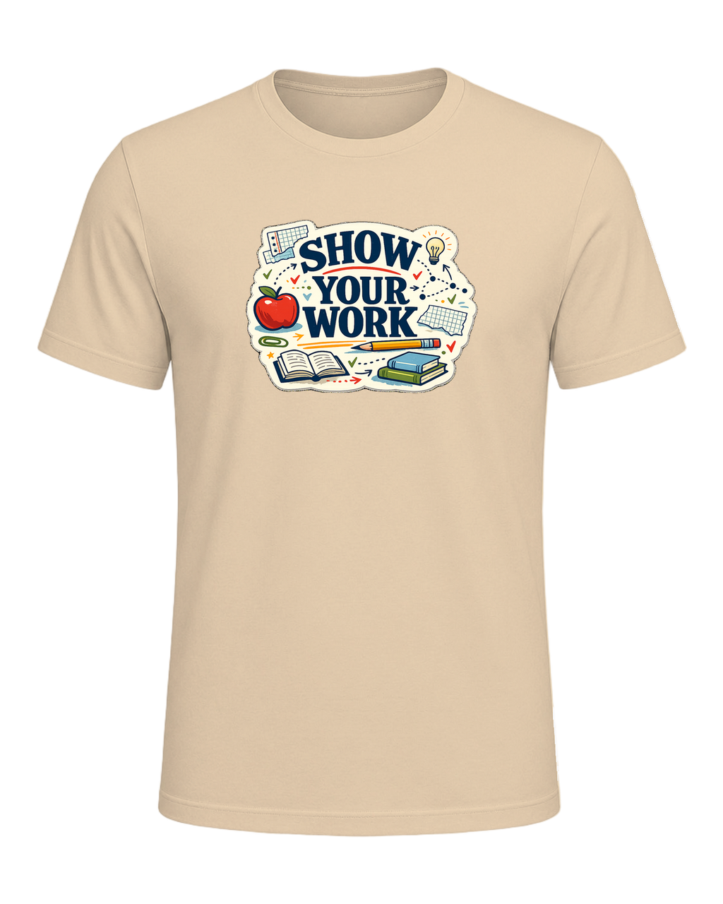 Show Your Work Tee — Soft Cream