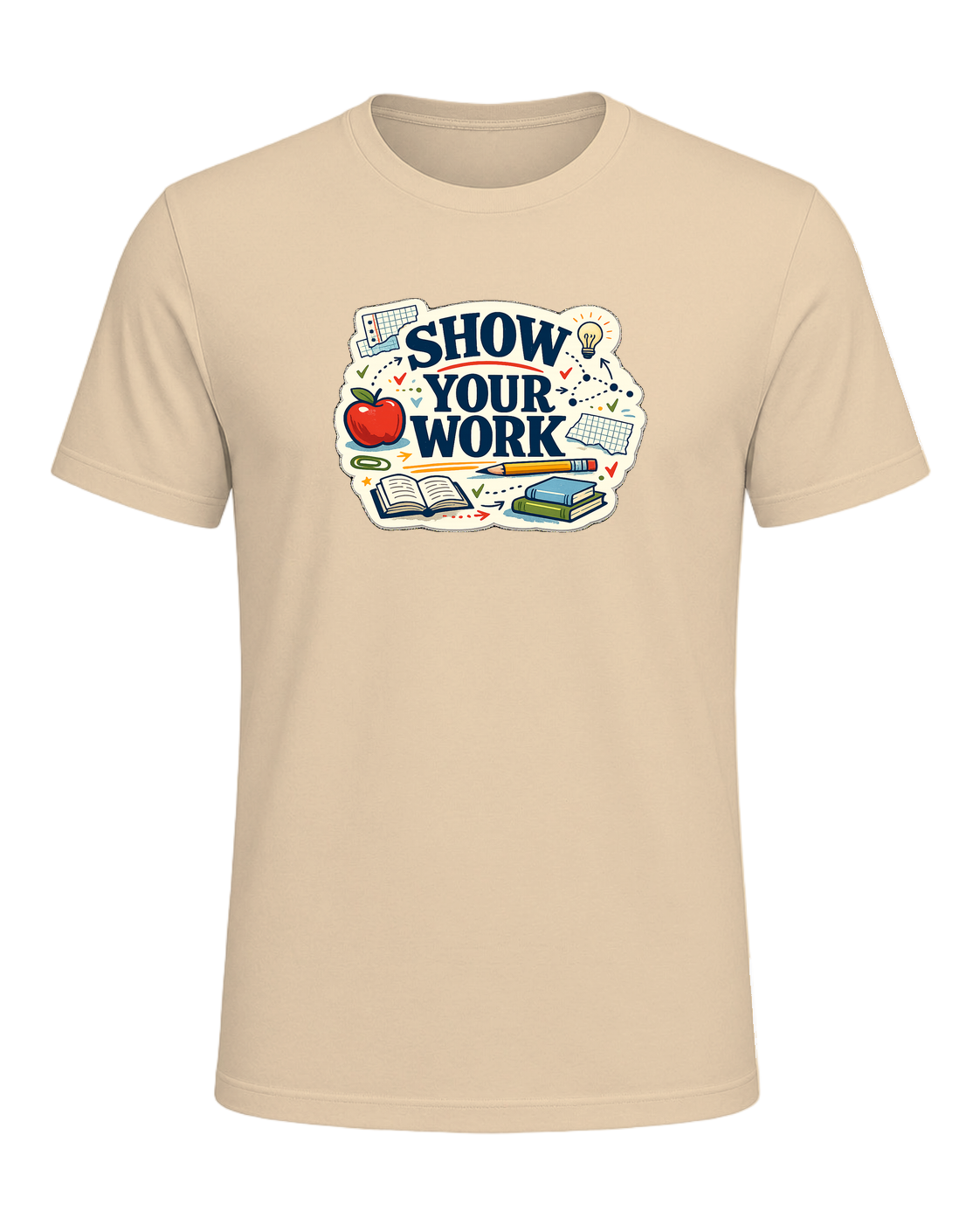 Show Your Work Tee — Soft Cream
