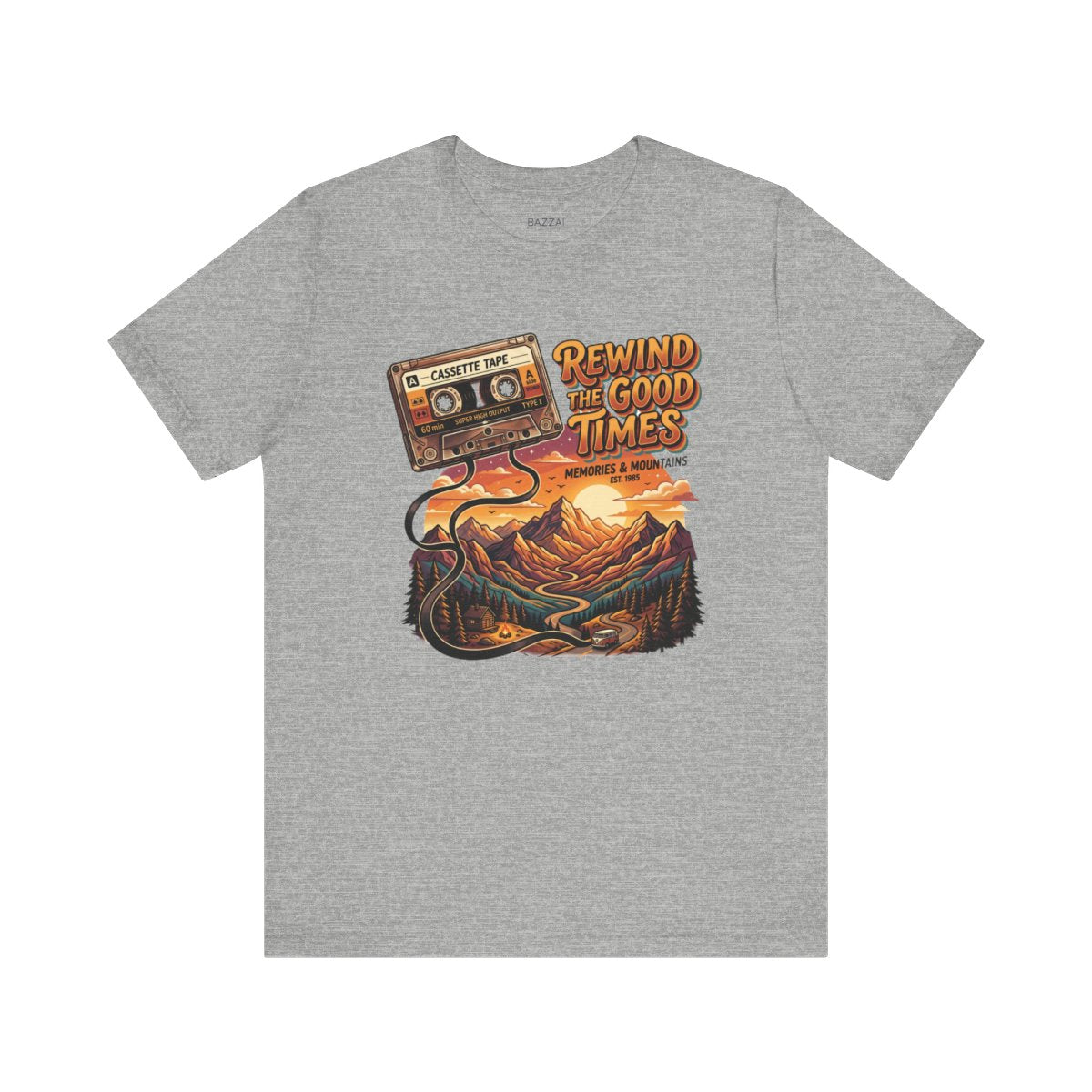 Retro Cassette T-Shirt — Rewound with a Pencil — trail t-shirt design