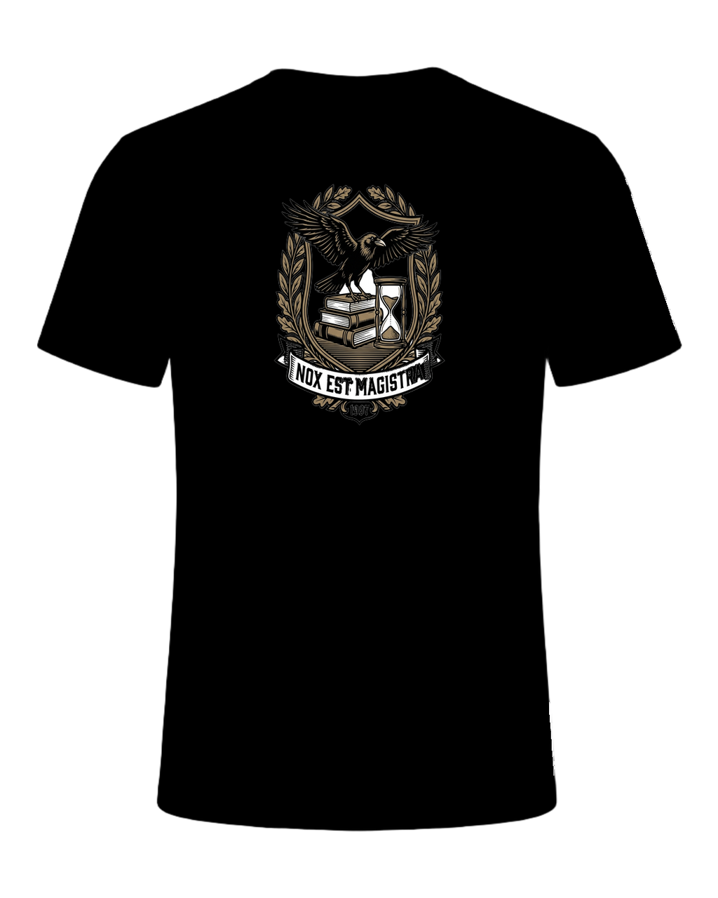 Latin Motto Crest — Black