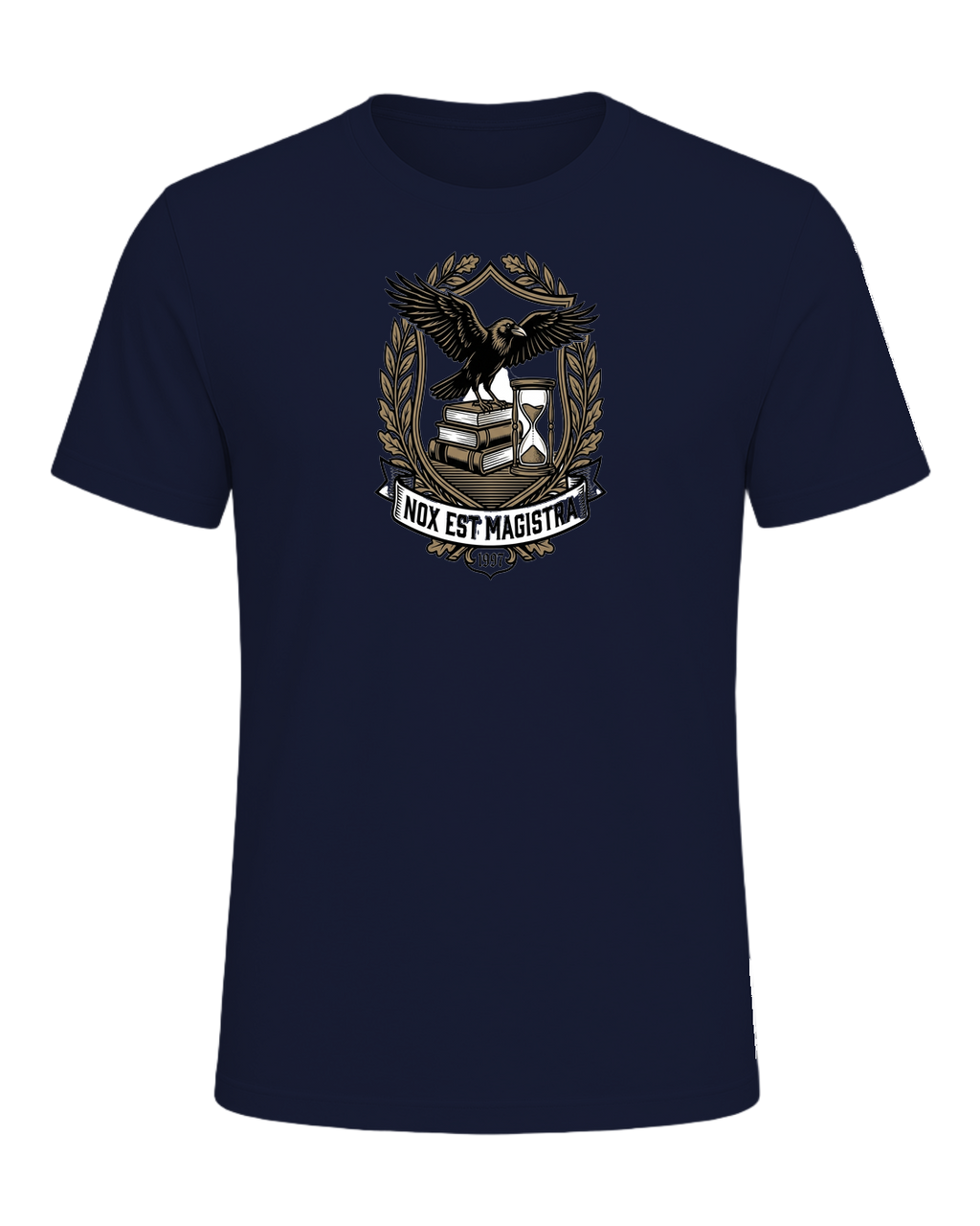 Latin Motto Crest — Navy