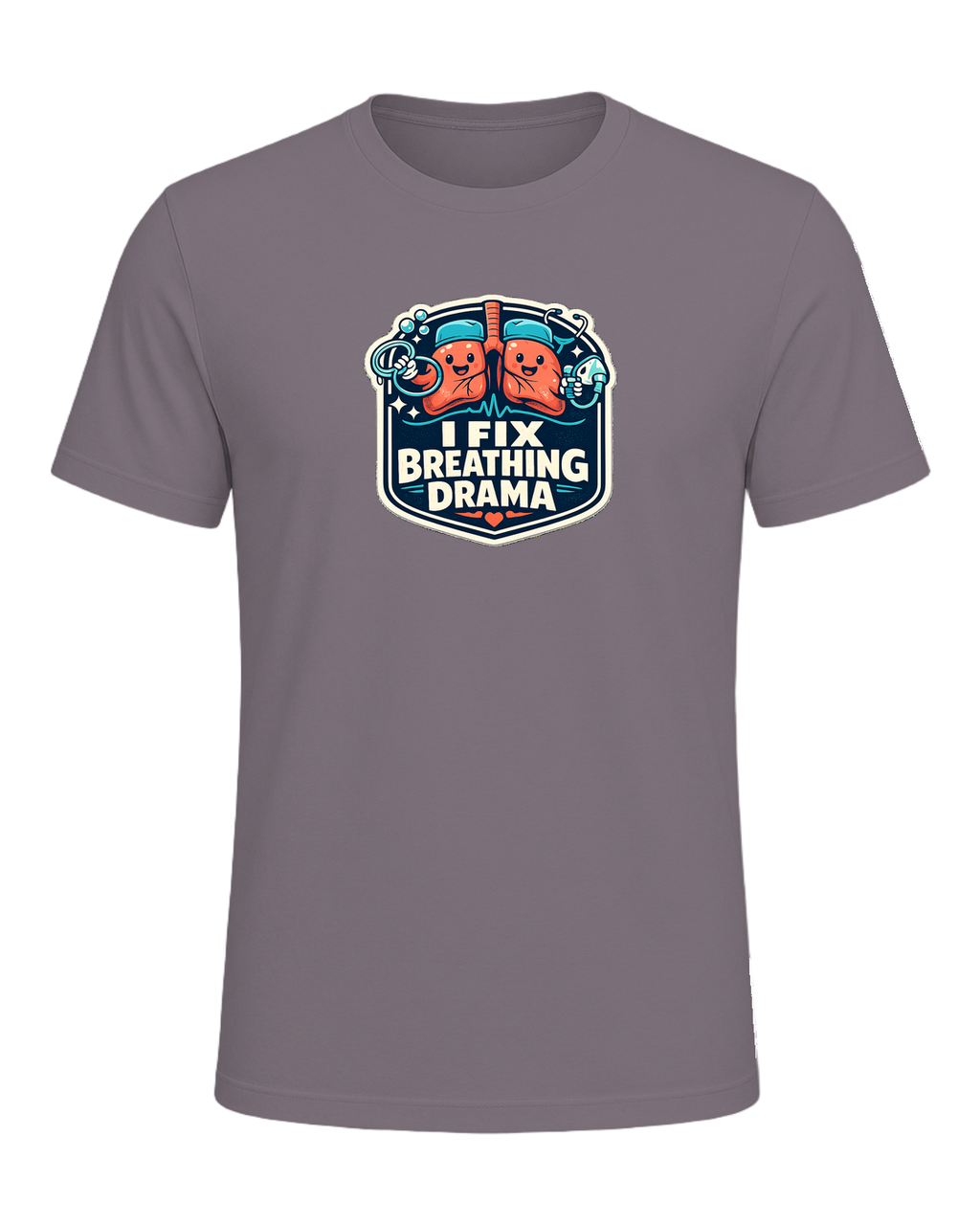 I Fix Breathing Drama Tee — Storm
