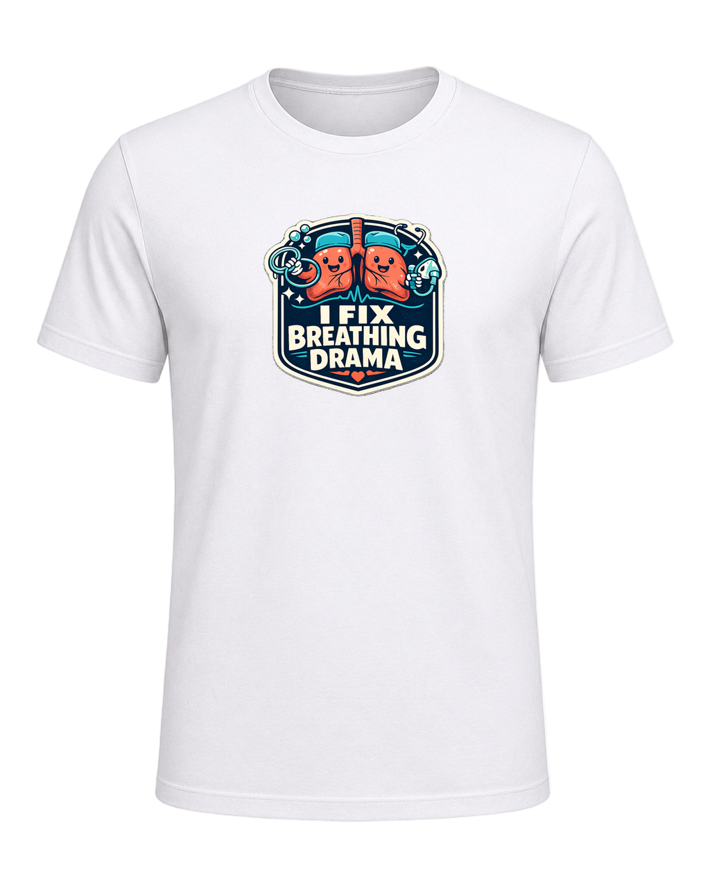 I Fix Breathing Drama Tee — White