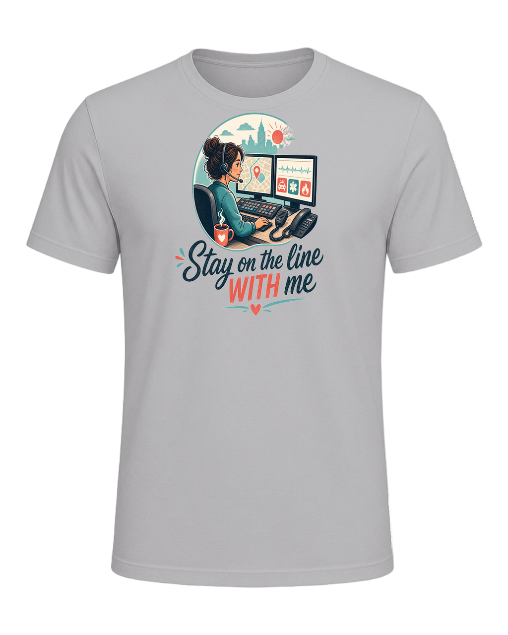 Stay on the line WITH me — Athletic Heather
