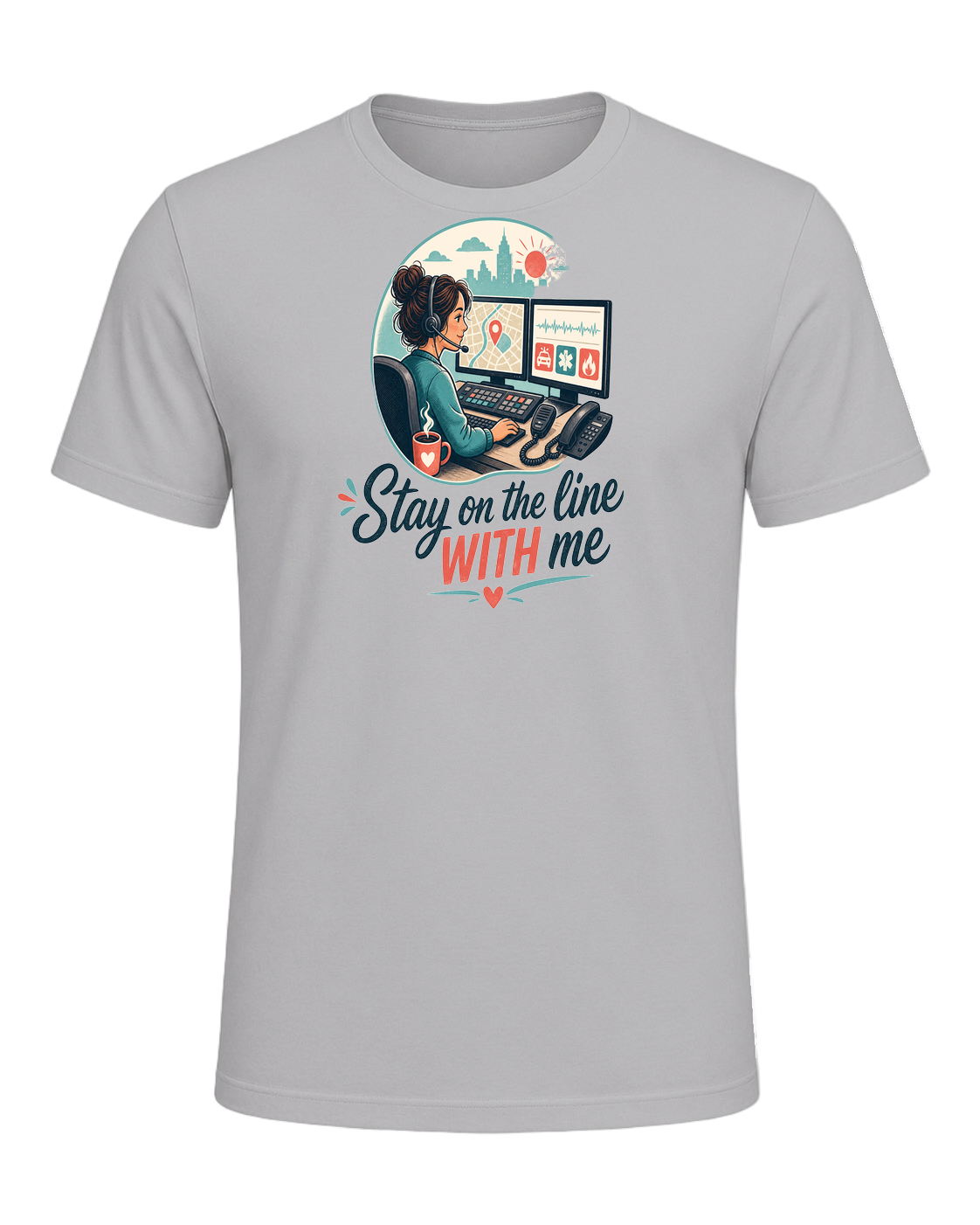 Stay on the line WITH me — Athletic Heather