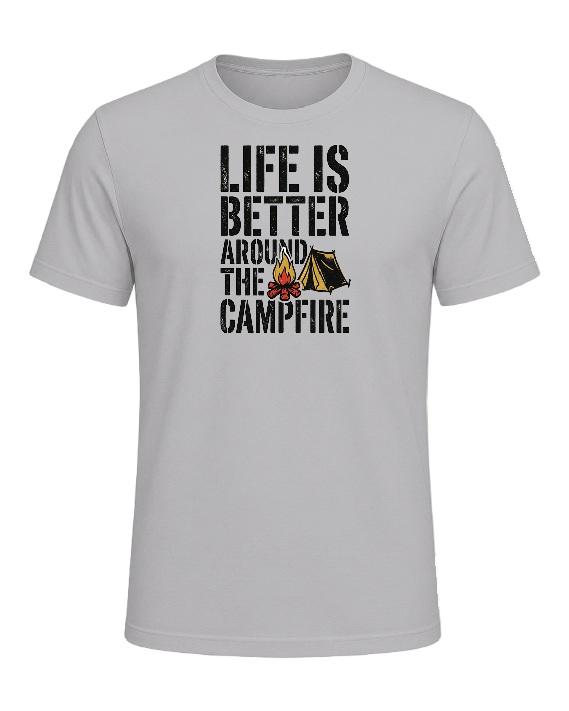 LIFE IS BETTER AROUND THE CAMPFIRE — Athletic Heather
