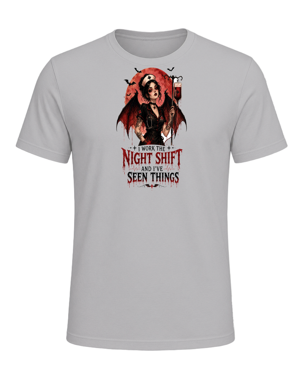 Nurse Night Shift Spooky — Athletic Heather