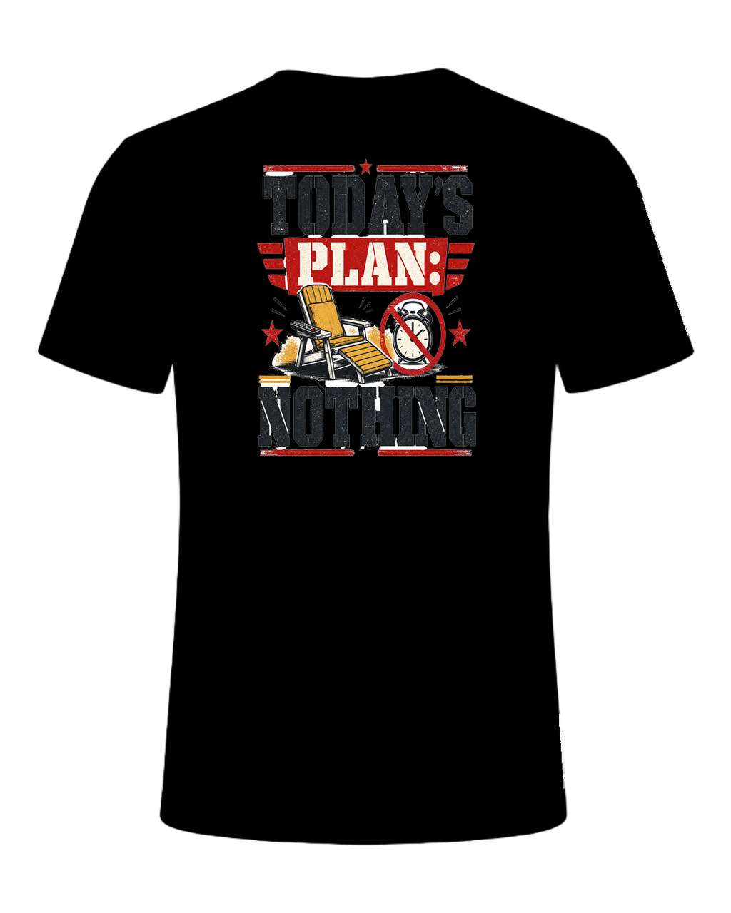 TODAY'S PLAN: NOTHING — Black