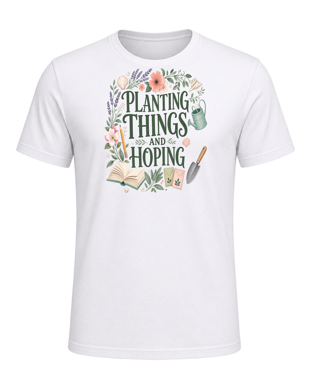 PLANTING THINGS AND HOPING — White