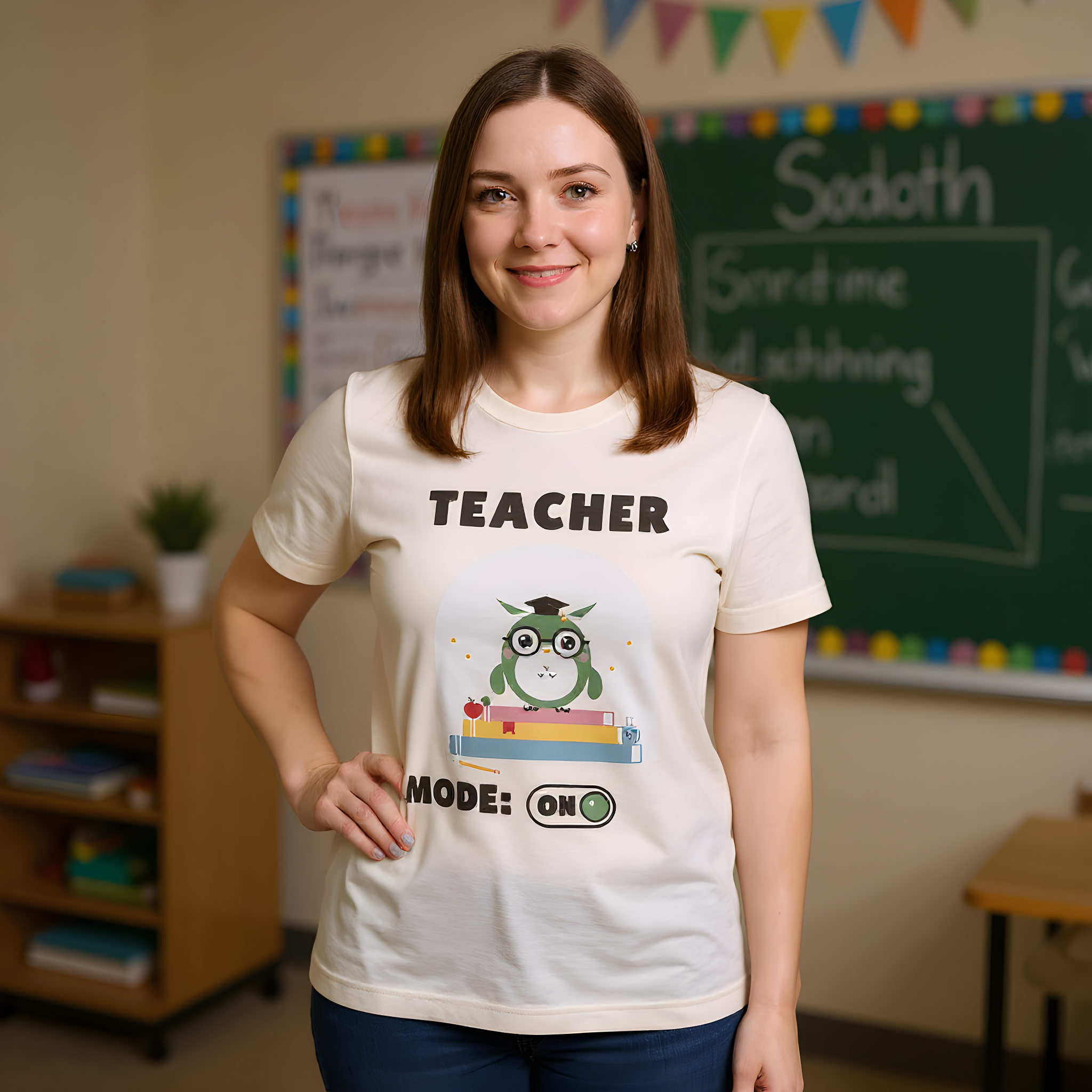Teacher Gift T-Shirt — Teacher Mode: On — t-shirt design