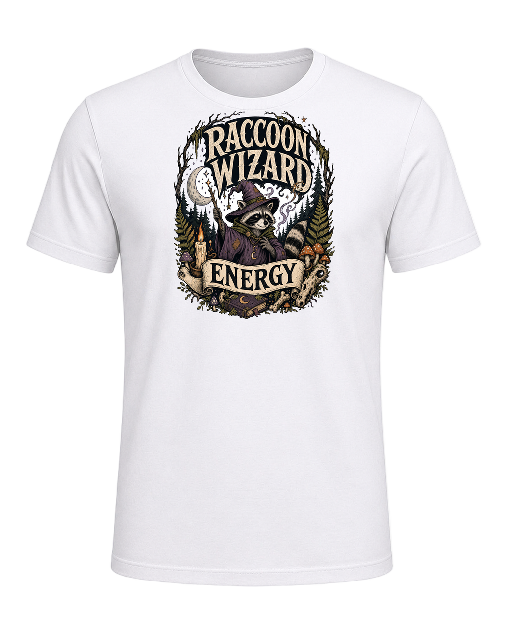 RACCOON WIZARD ENERGY — White