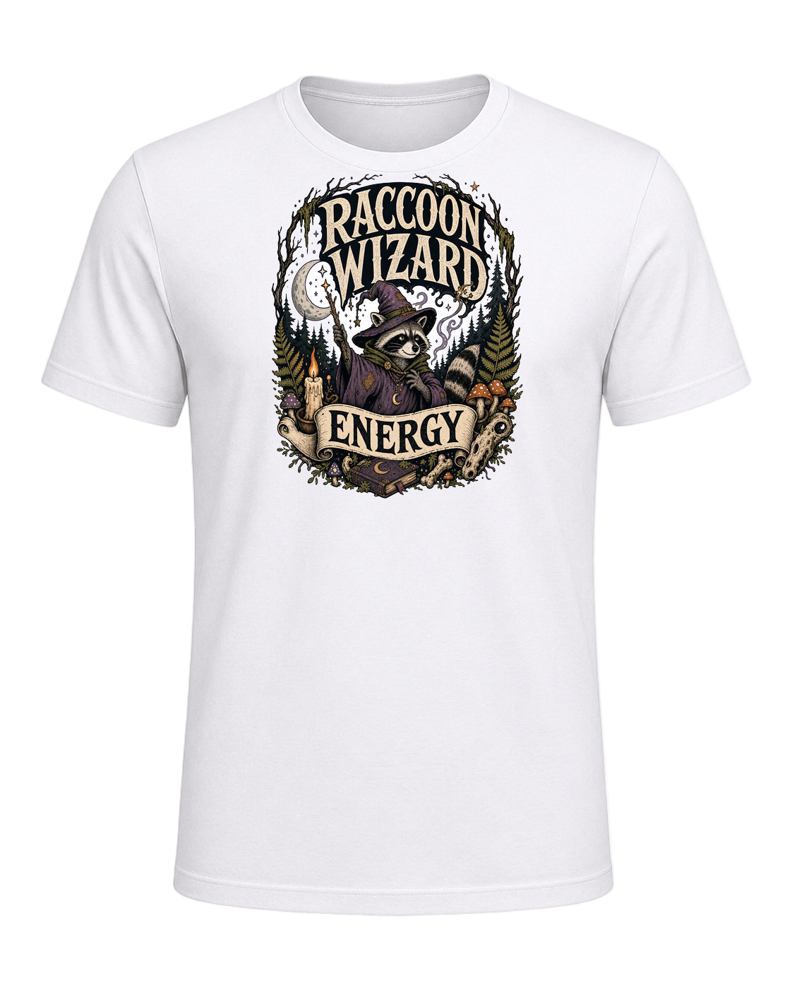 RACCOON WIZARD ENERGY — White