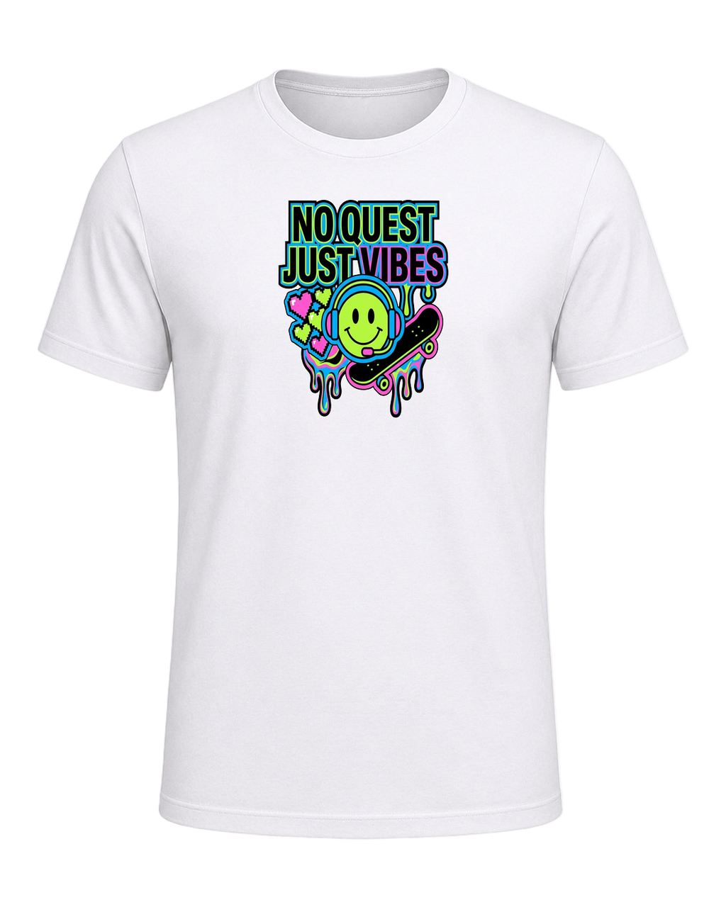 NO QUEST JUST VIBES — White