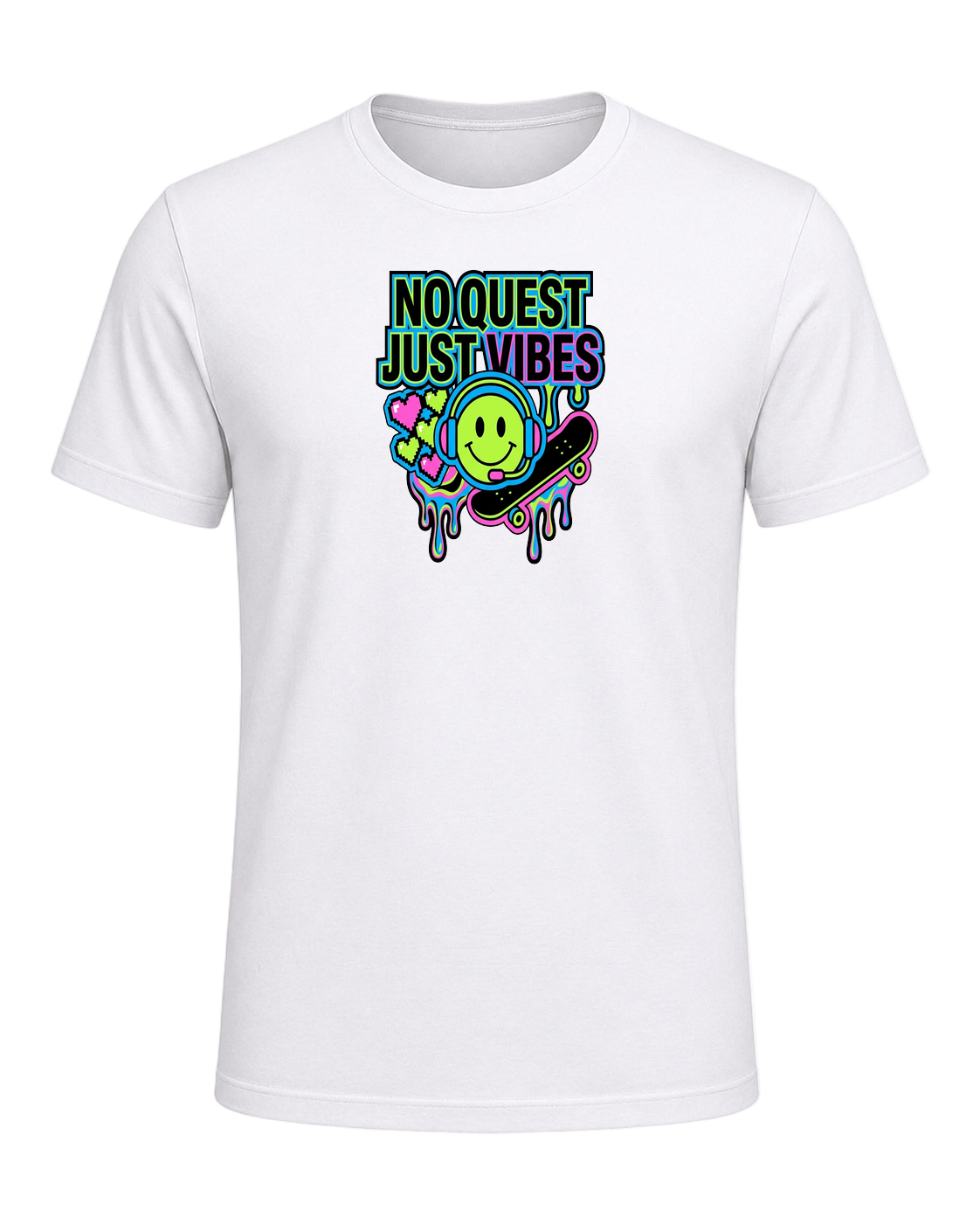 NO QUEST JUST VIBES — White