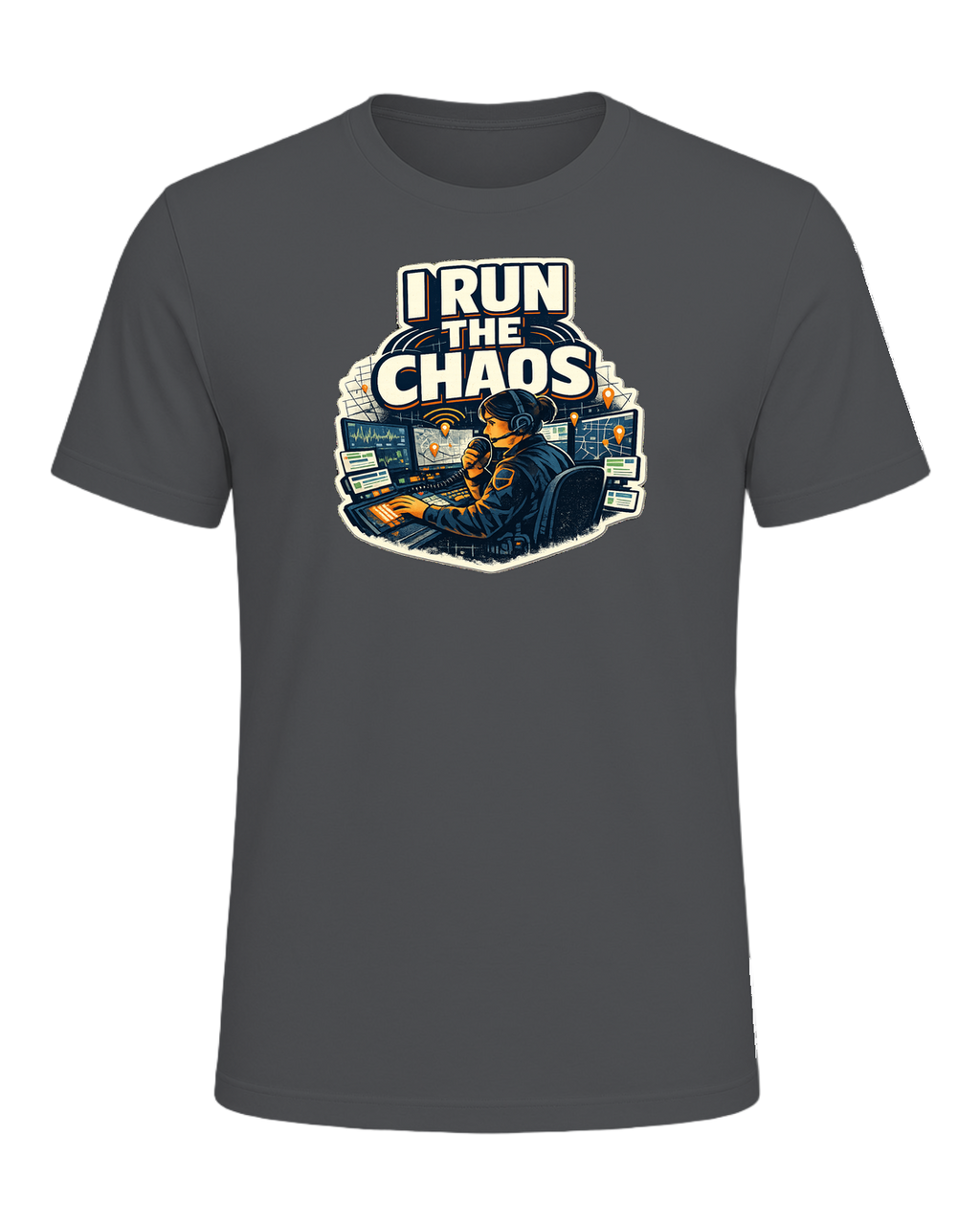 A bold dispatcher shirt for the calm voice running the chaos from the console. — Asphalt
