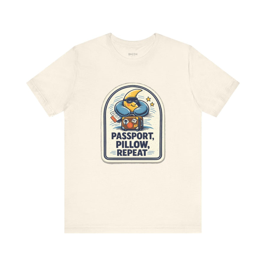 Travel Gift T-Shirt — Passport, Pillow, Repeat