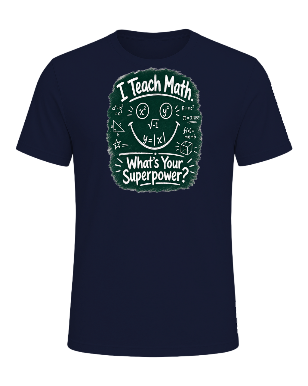 Math Pun Teacher — Navy