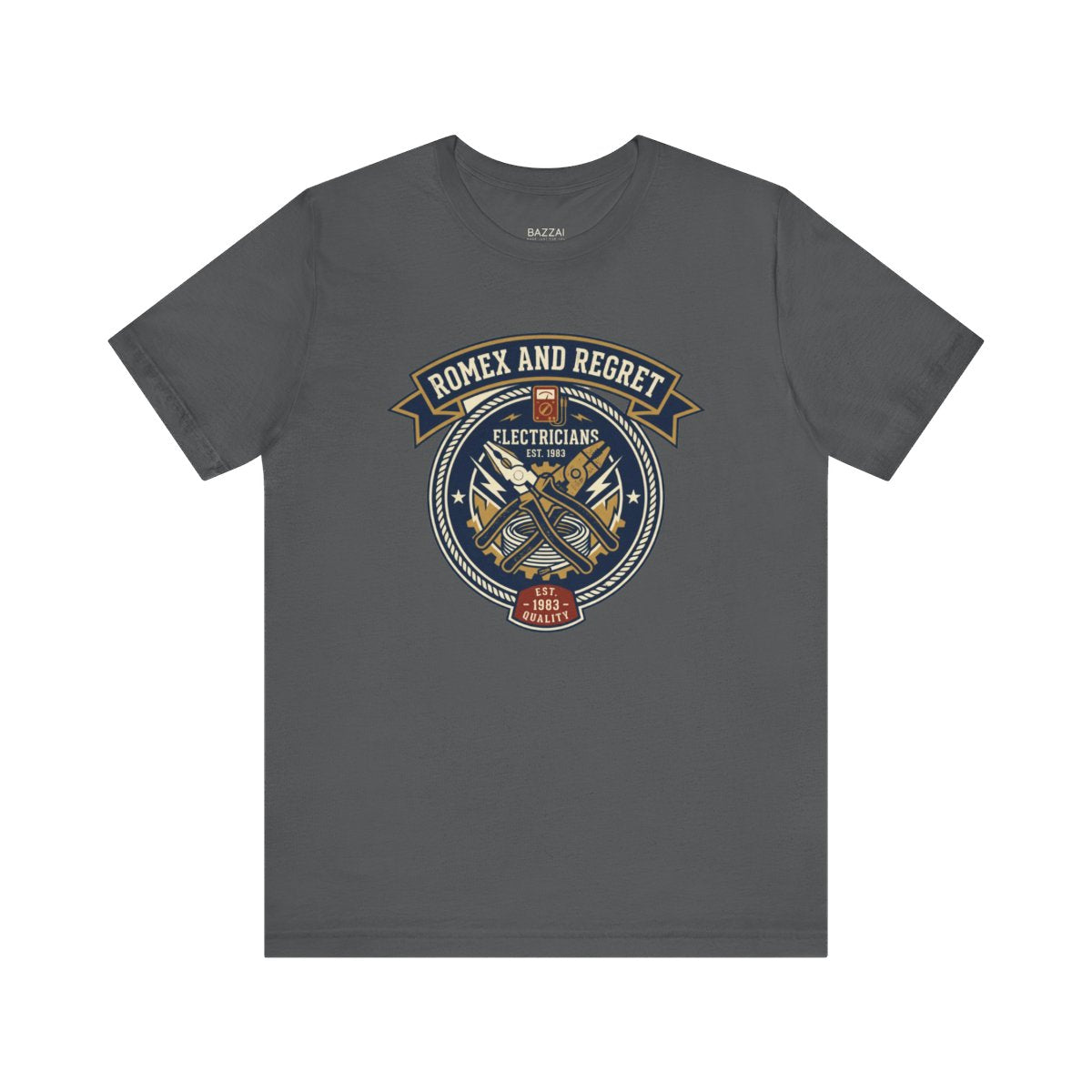 Electrician Gift T-Shirt — Romex and Regret — t-shirt design