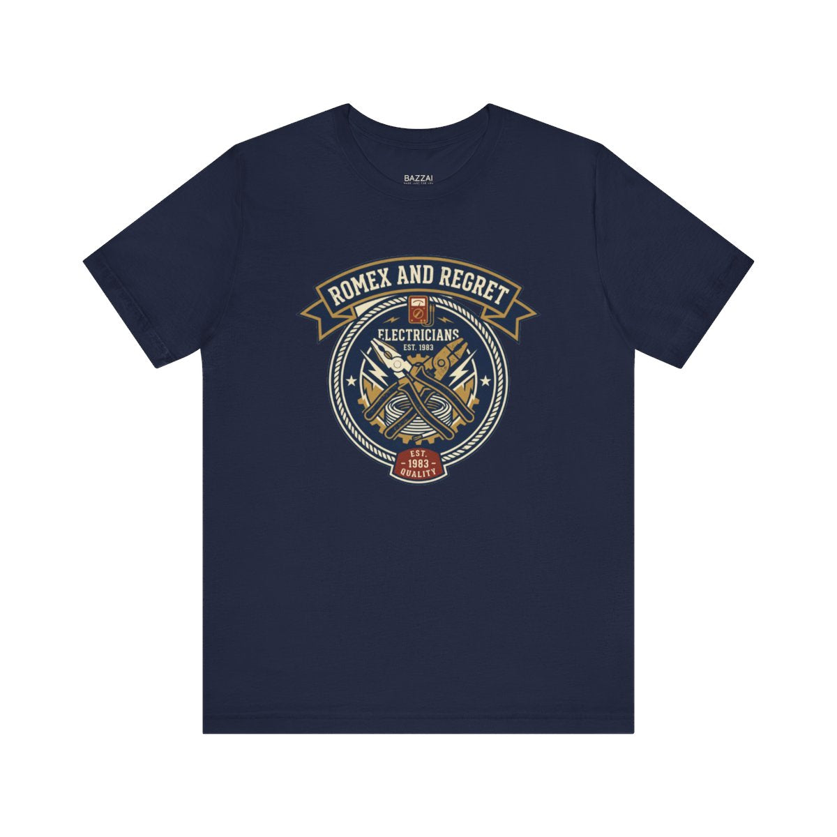 Electrician Gift T-Shirt — Romex and Regret — t-shirt design