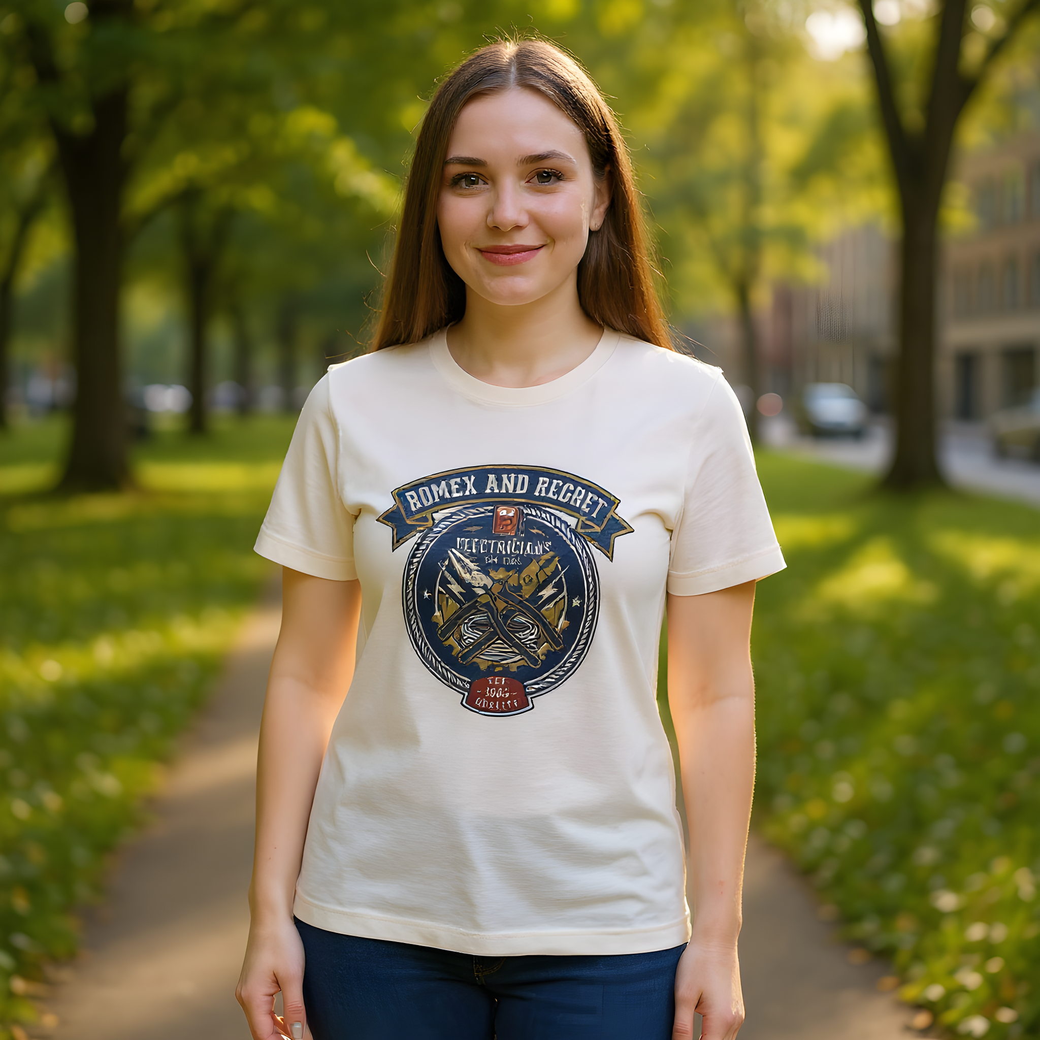Electrician Gift T-Shirt — Romex and Regret — t-shirt design