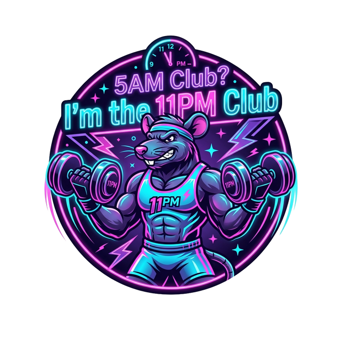 5AM Club? I'm the 11PM Club — Synthwave Style