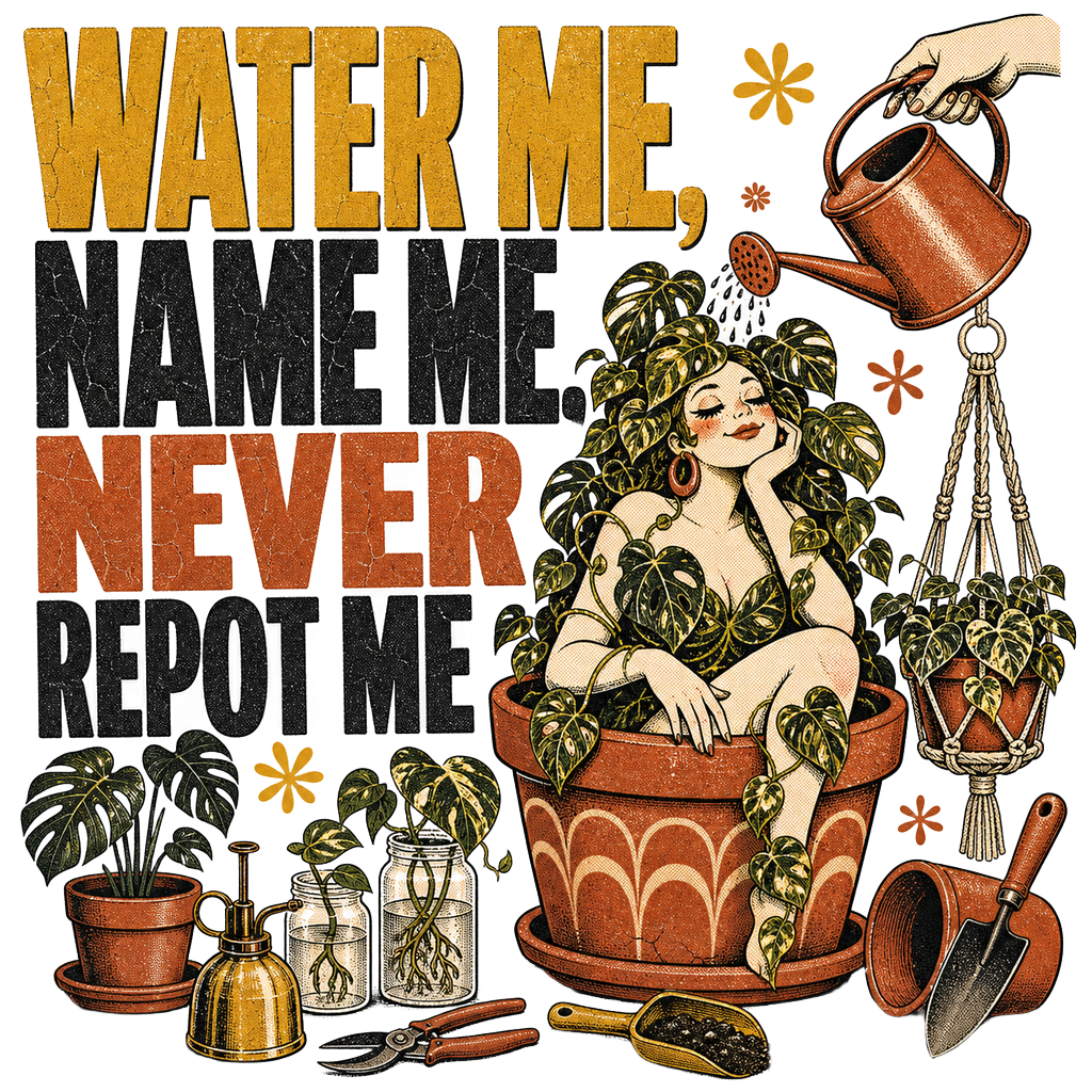 Water me, name me, never repot me