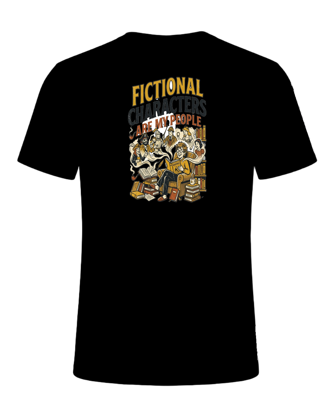 FICTIONAL CHARACTERS ARE MY PEOPLE — Black