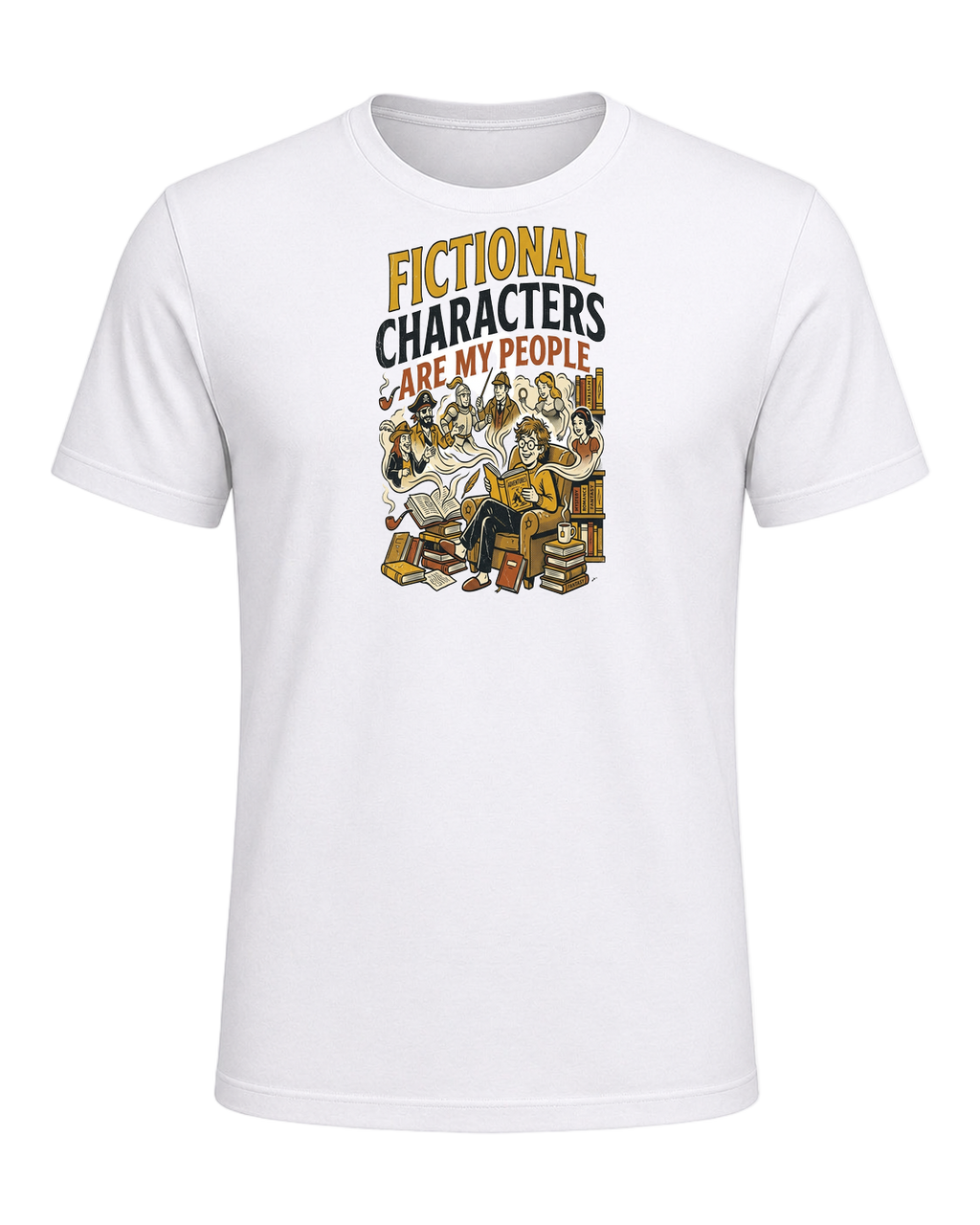 FICTIONAL CHARACTERS ARE MY PEOPLE — White