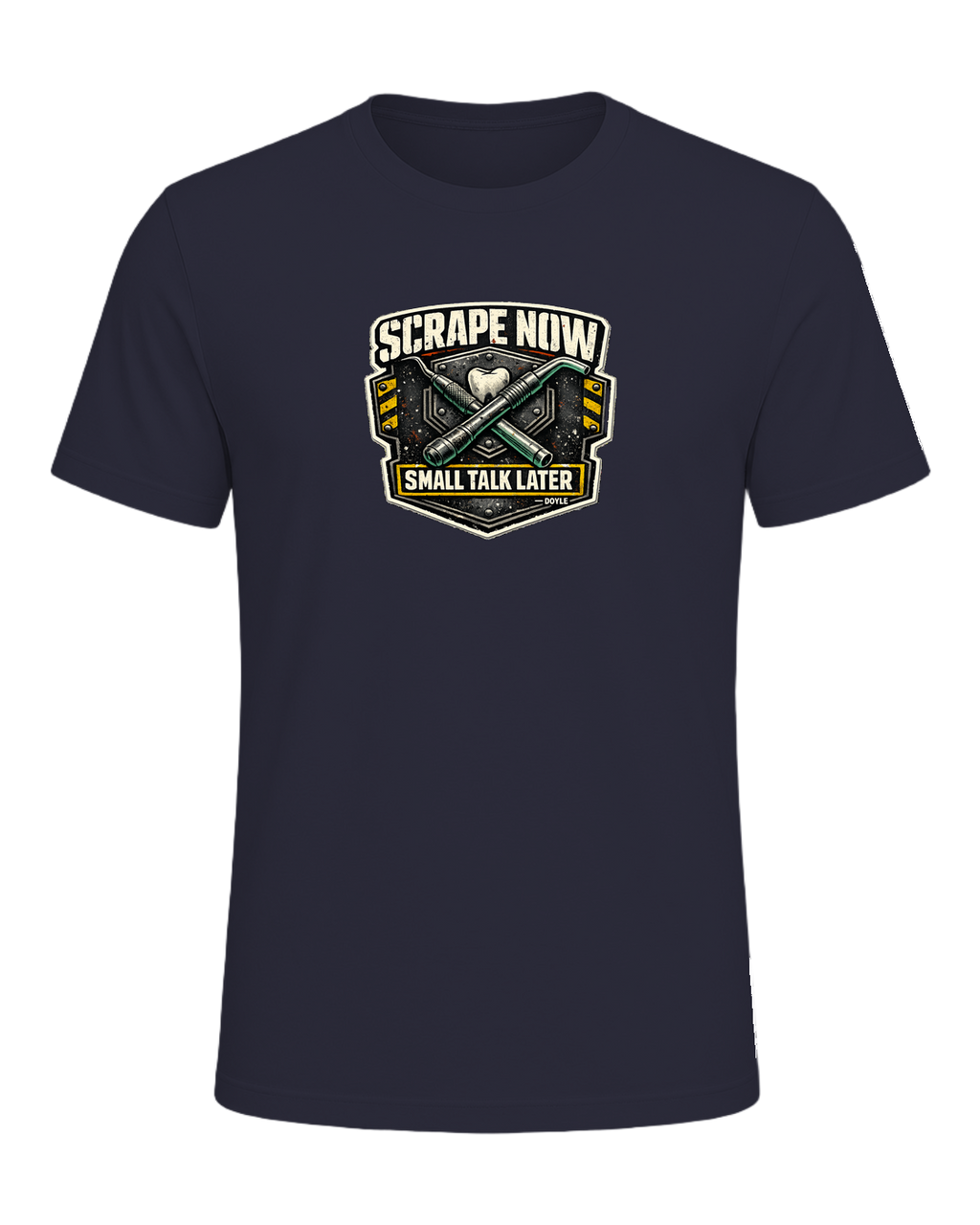 Scrape Now Small Talk Later Tee — Heather Navy