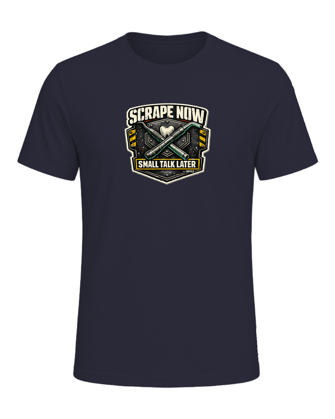 Scrape Now Small Talk Later Tee — Heather Navy