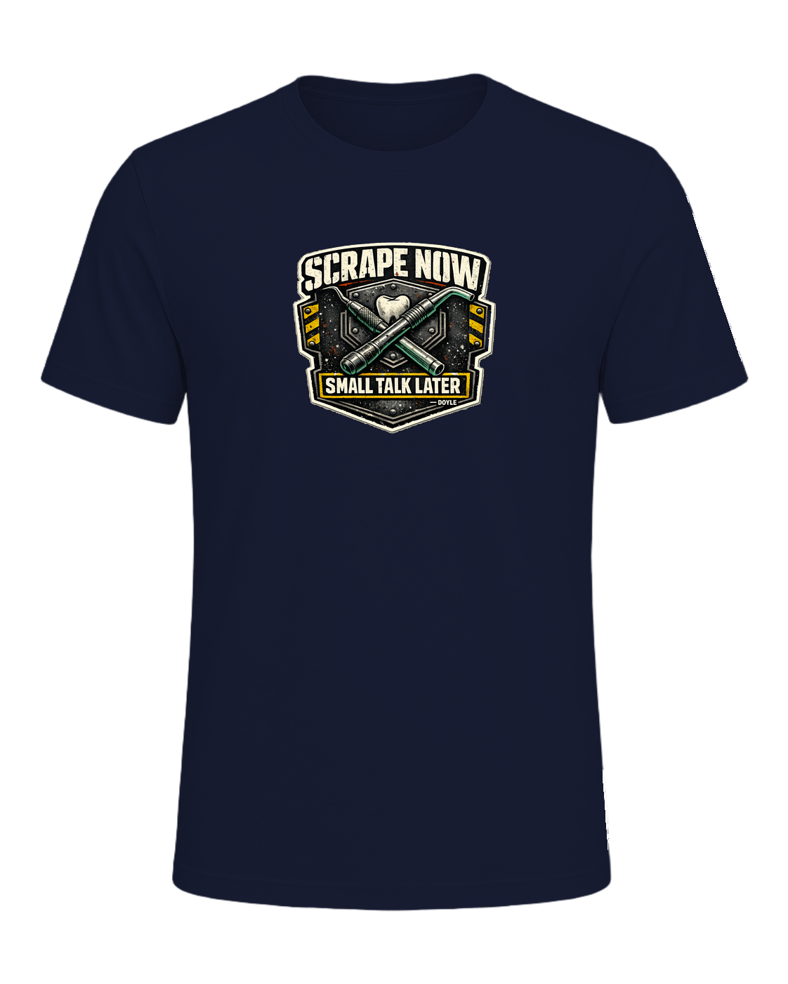 Scrape Now Small Talk Later Tee — Navy
