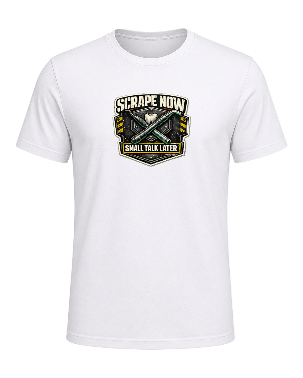Scrape Now Small Talk Later Tee — White