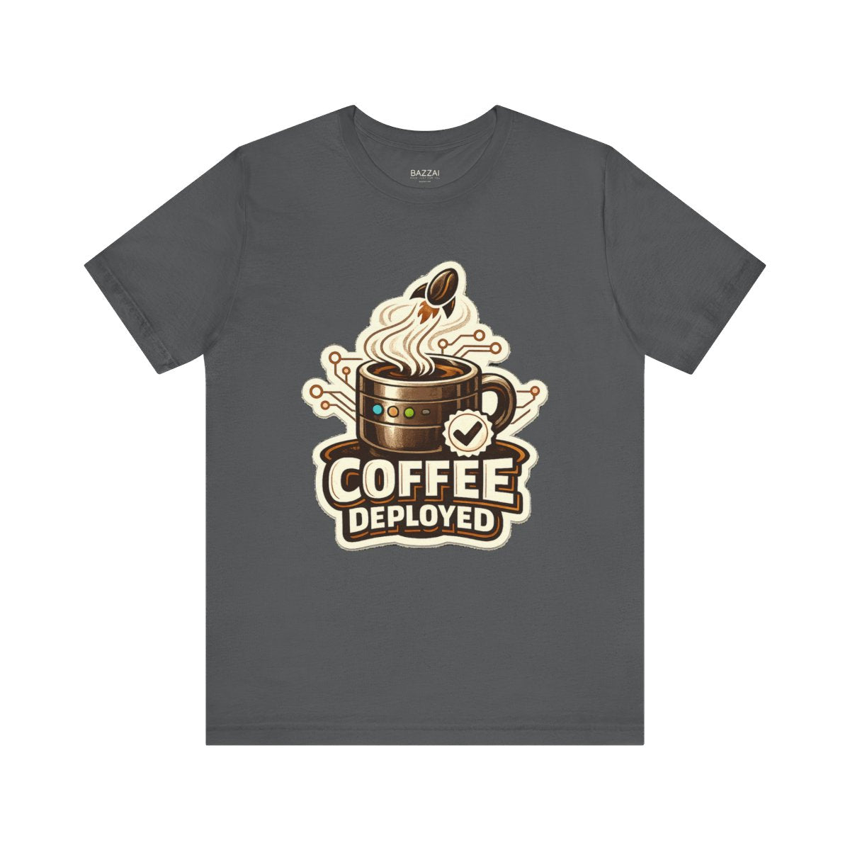 Programmer Coffee T-Shirt — Coffee Deployed — coffees t-shirt design by Sol