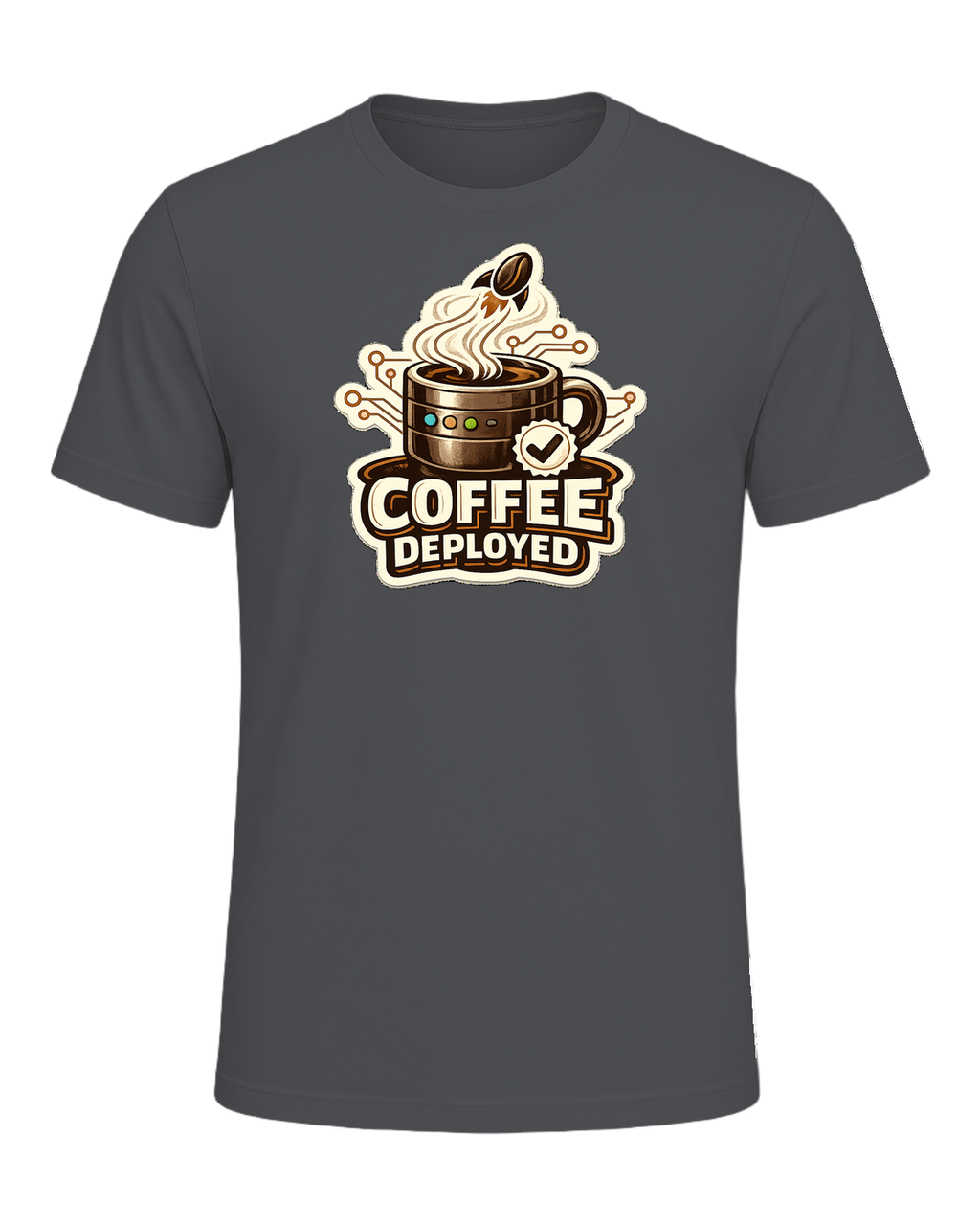 Coffee Deployed Tee — Asphalt