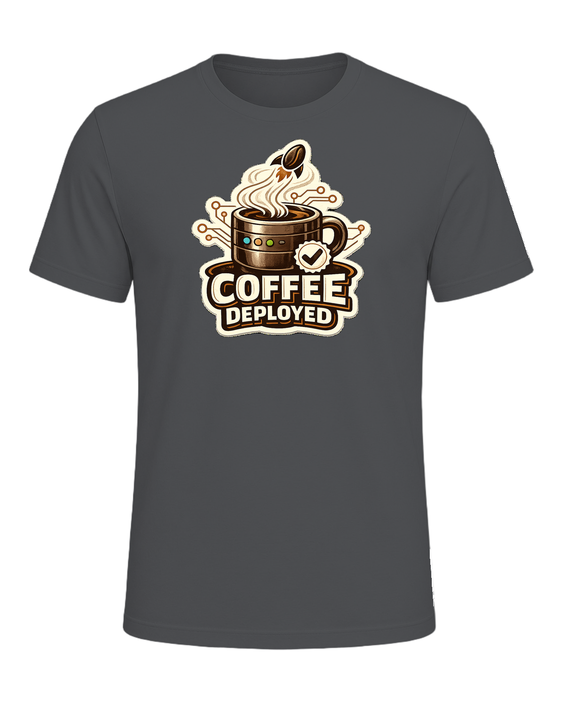 Coffee Deployed Tee — Asphalt