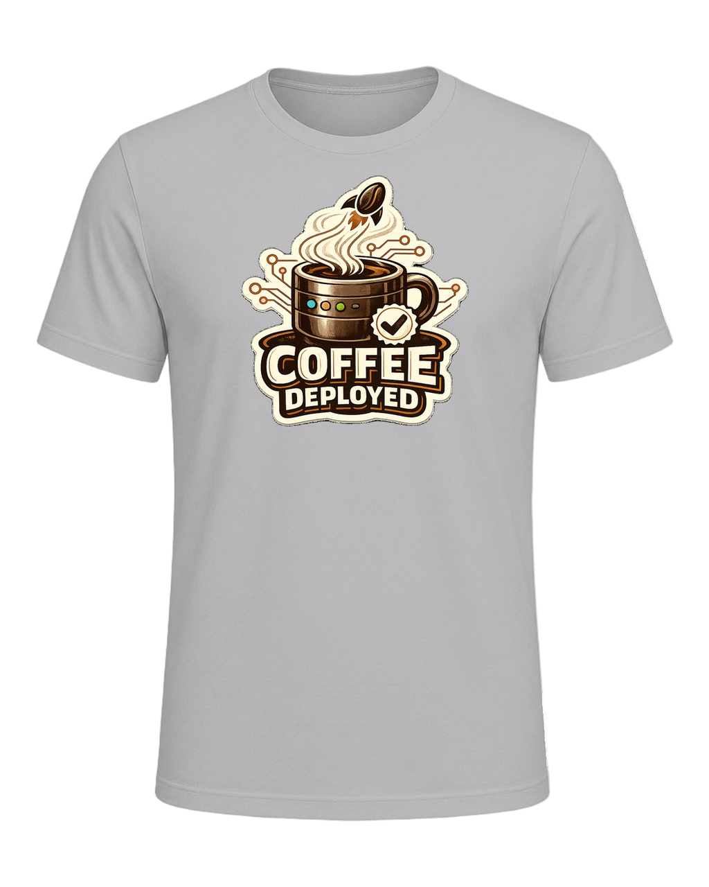 Coffee Deployed Tee — Athletic Heather