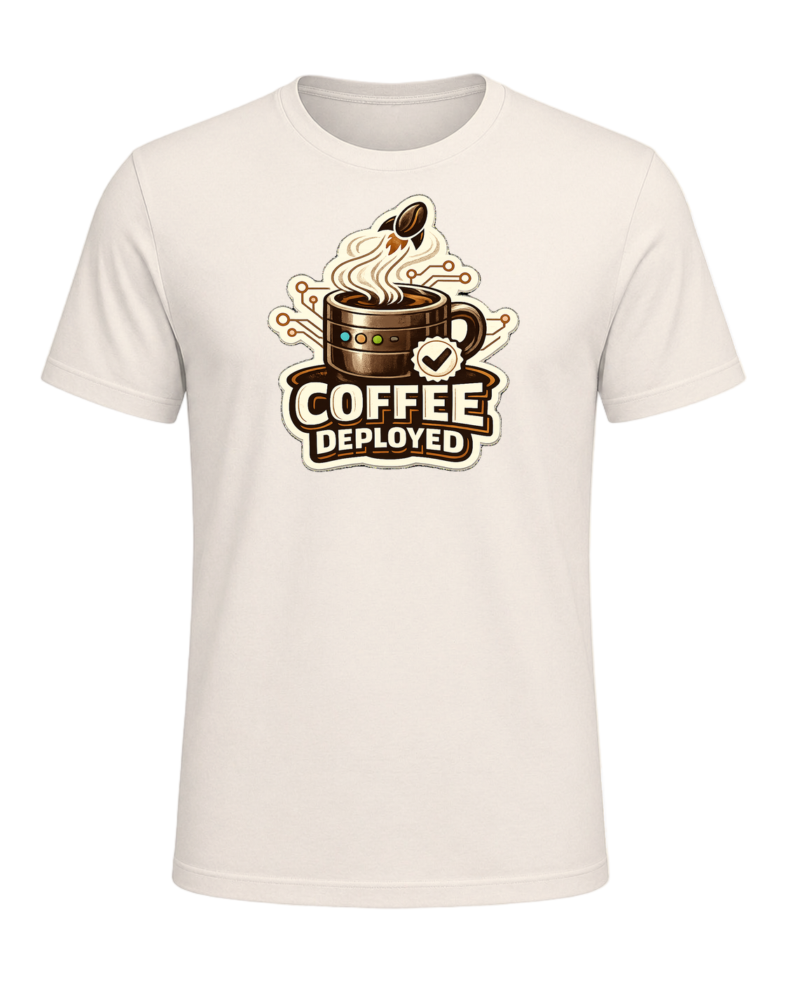 Coffee Deployed Tee — Natural
