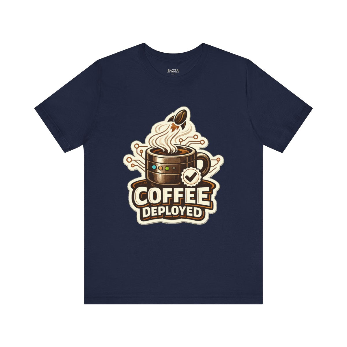 Programmer Coffee T-Shirt — Coffee Deployed — coffees t-shirt design by Sol
