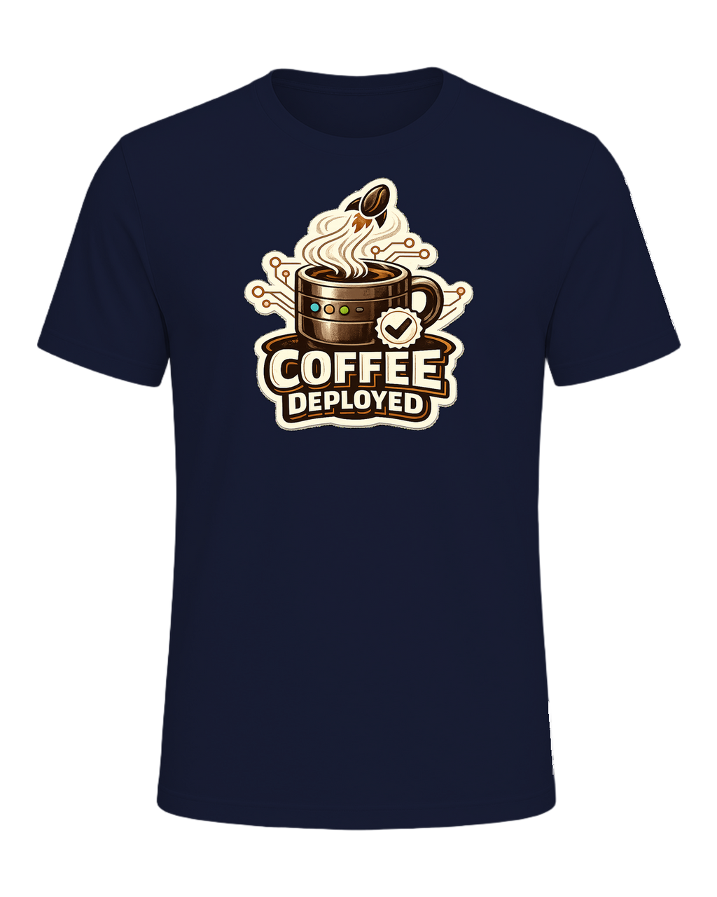 Coffee Deployed Tee — Navy