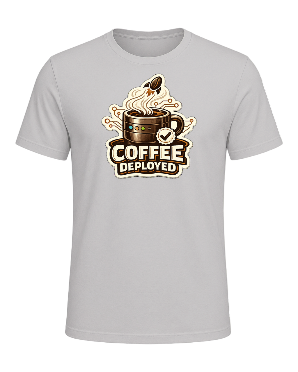 Coffee Deployed Tee — Silver