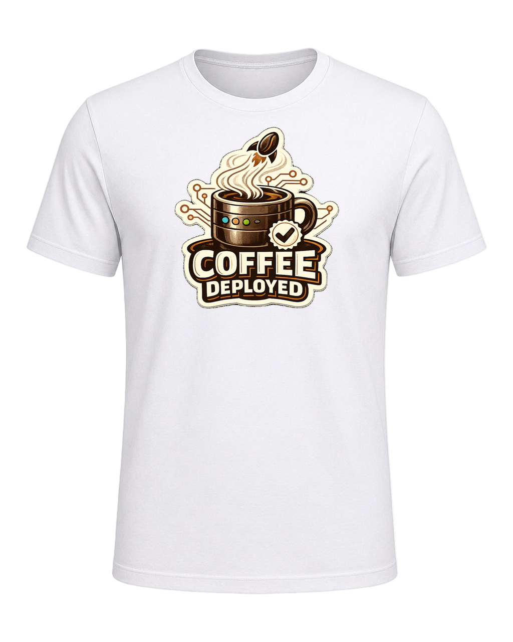 Coffee Deployed Tee — White
