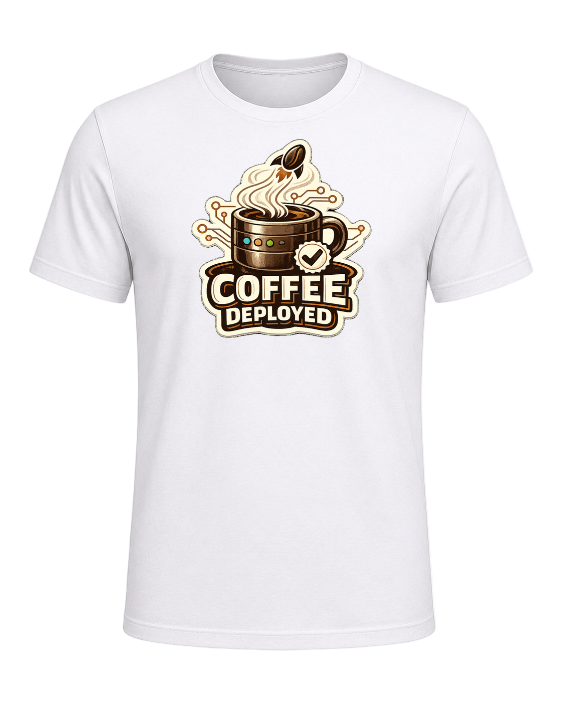 Coffee Deployed Tee — White