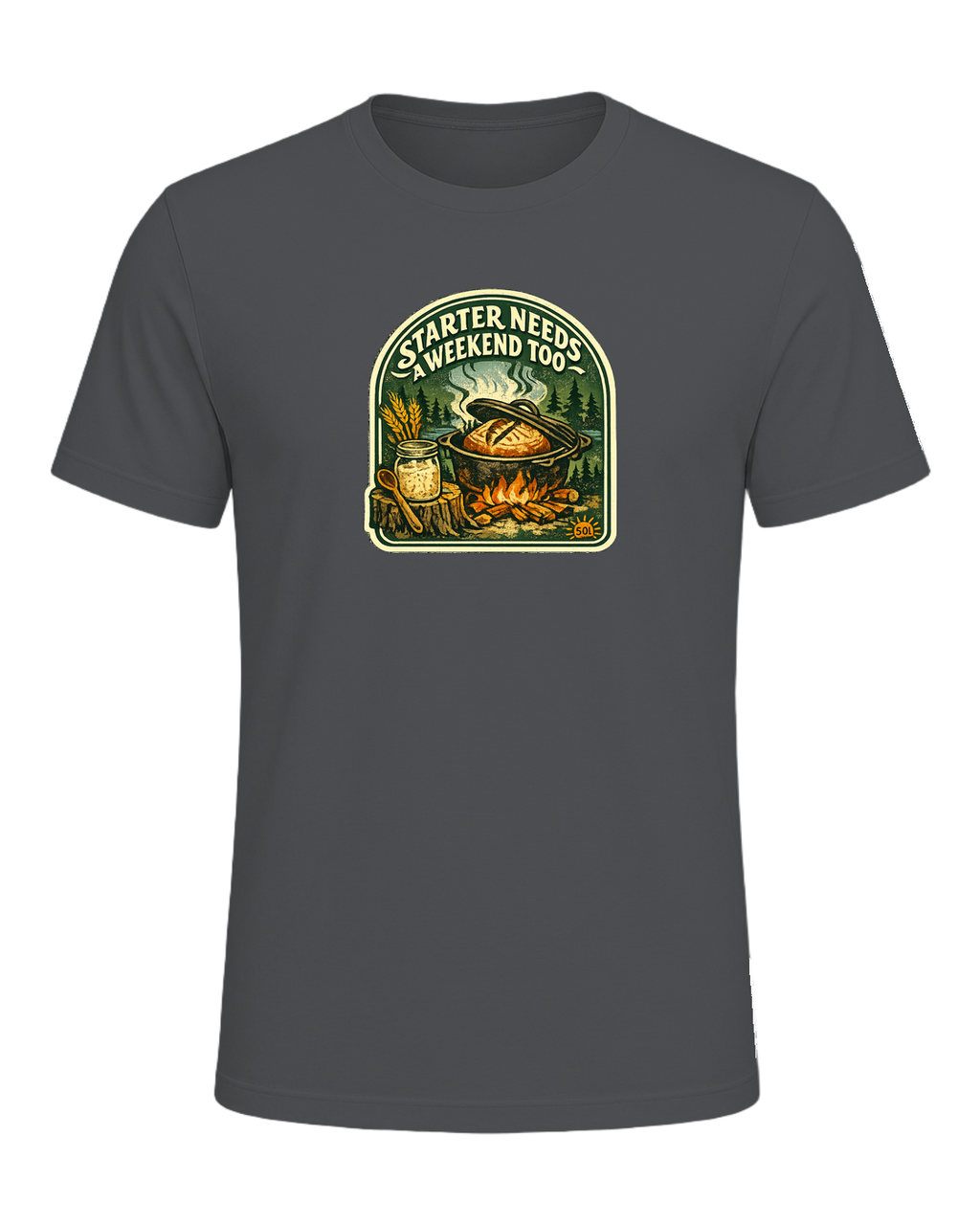 Starter Needs A Weekend Too Tee — Asphalt
