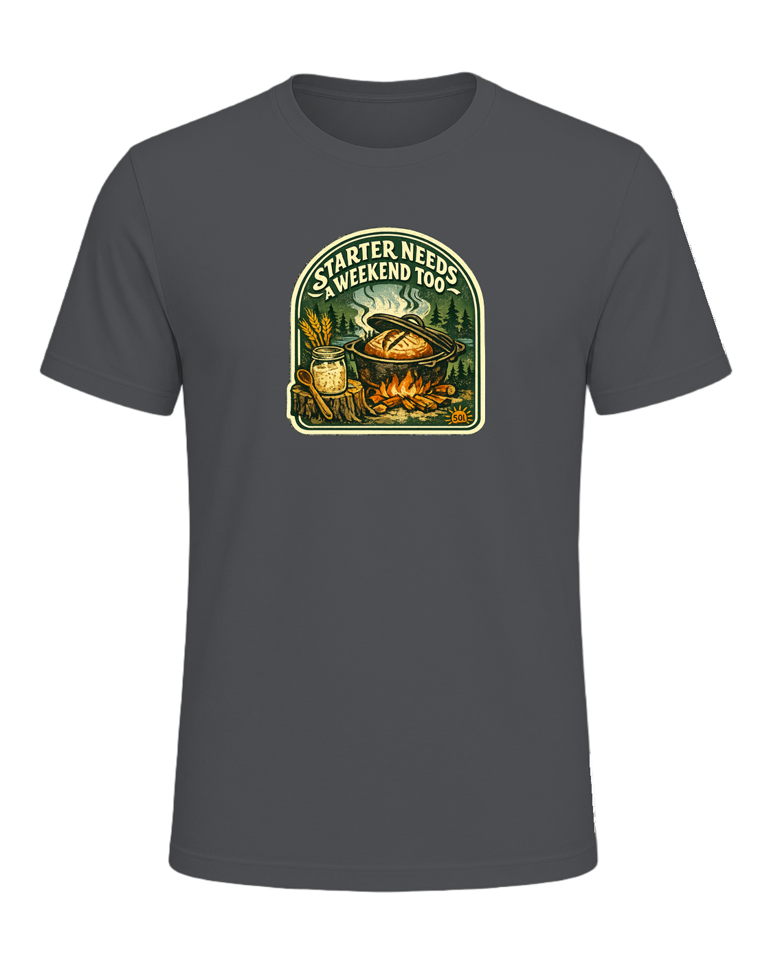 Starter Needs A Weekend Too Tee — Asphalt