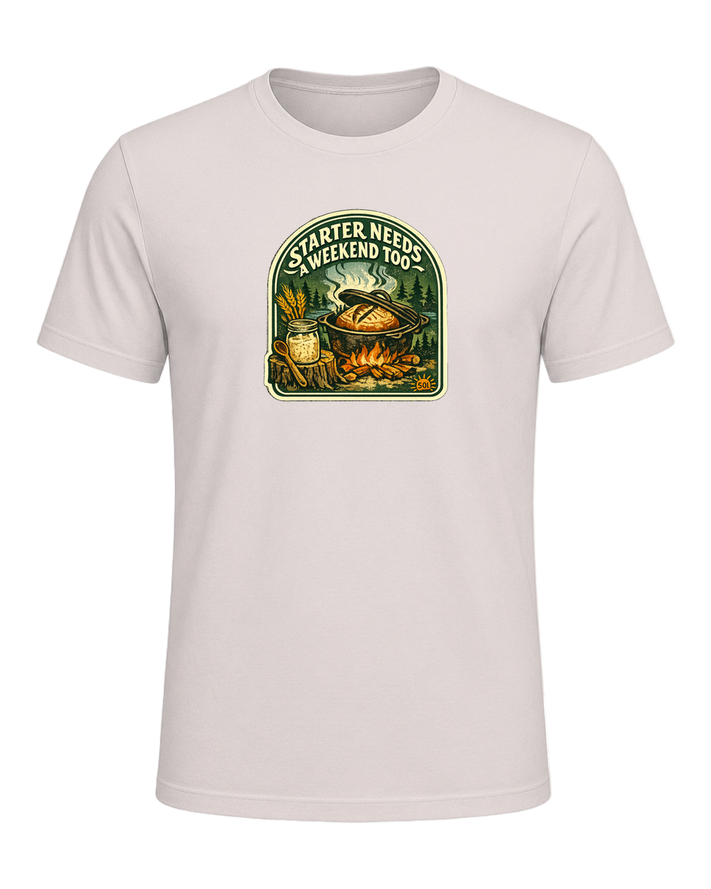 Starter Needs A Weekend Too Tee — Heather Dust