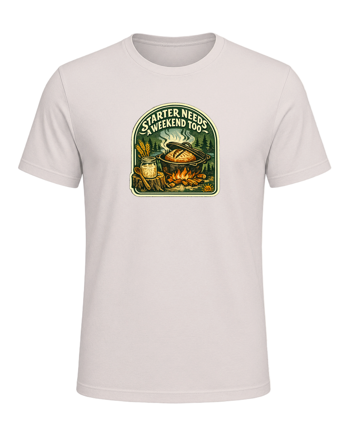 Starter Needs A Weekend Too Tee — Heather Dust