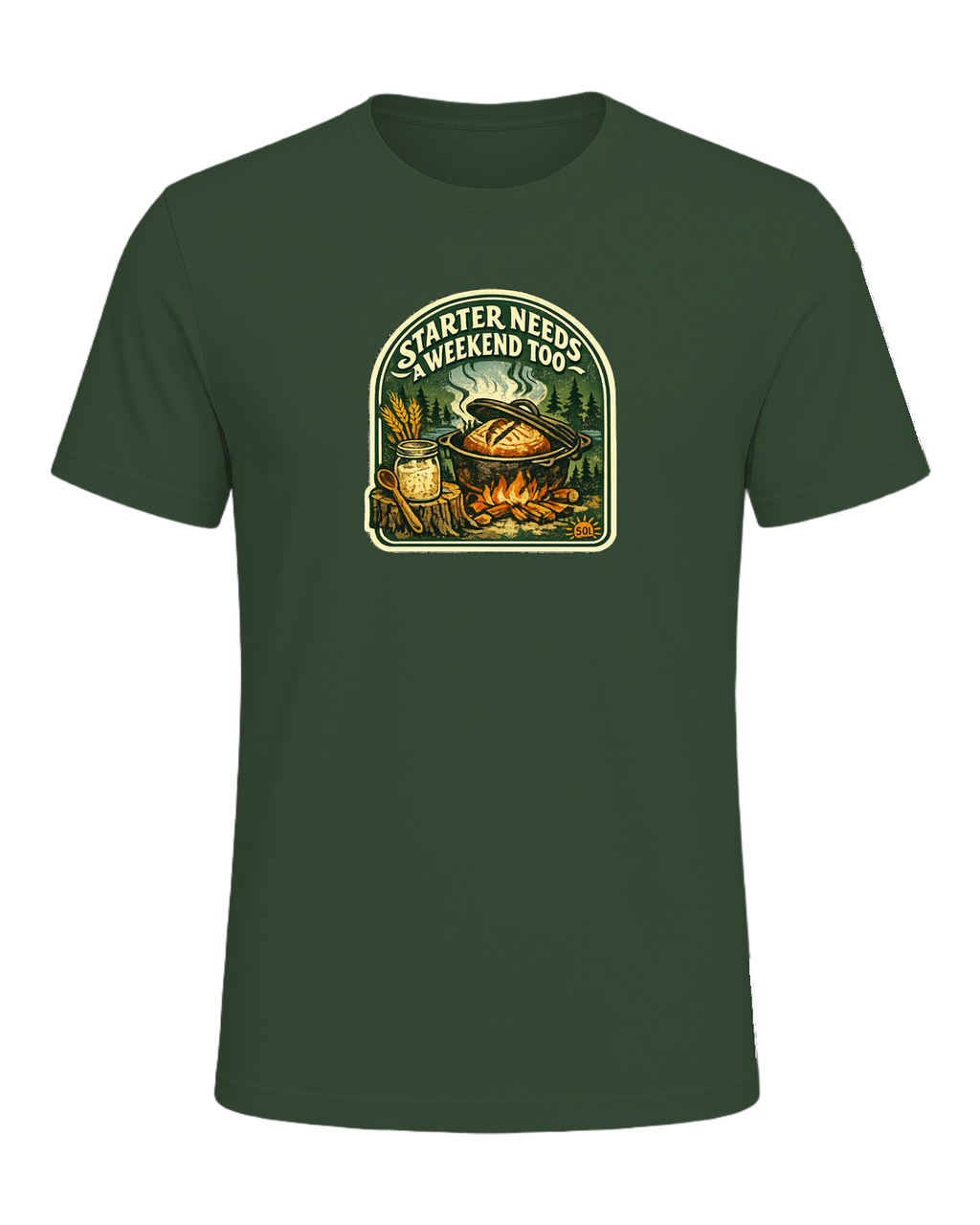 Starter Needs A Weekend Too Tee — Heather Forest