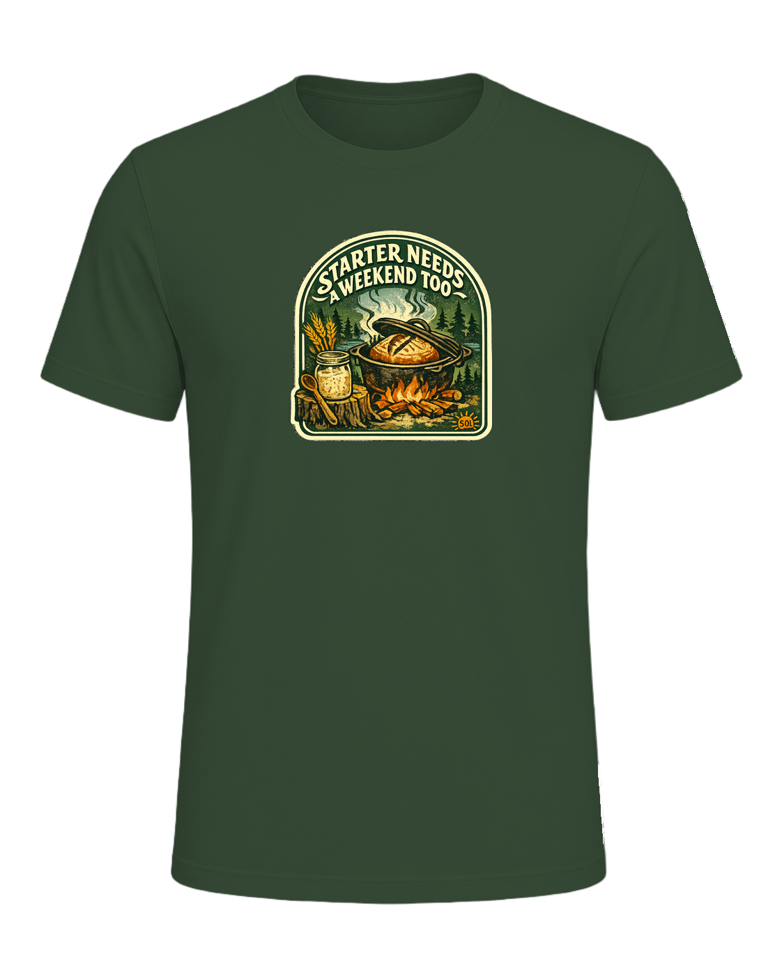 Starter Needs A Weekend Too Tee — Heather Forest