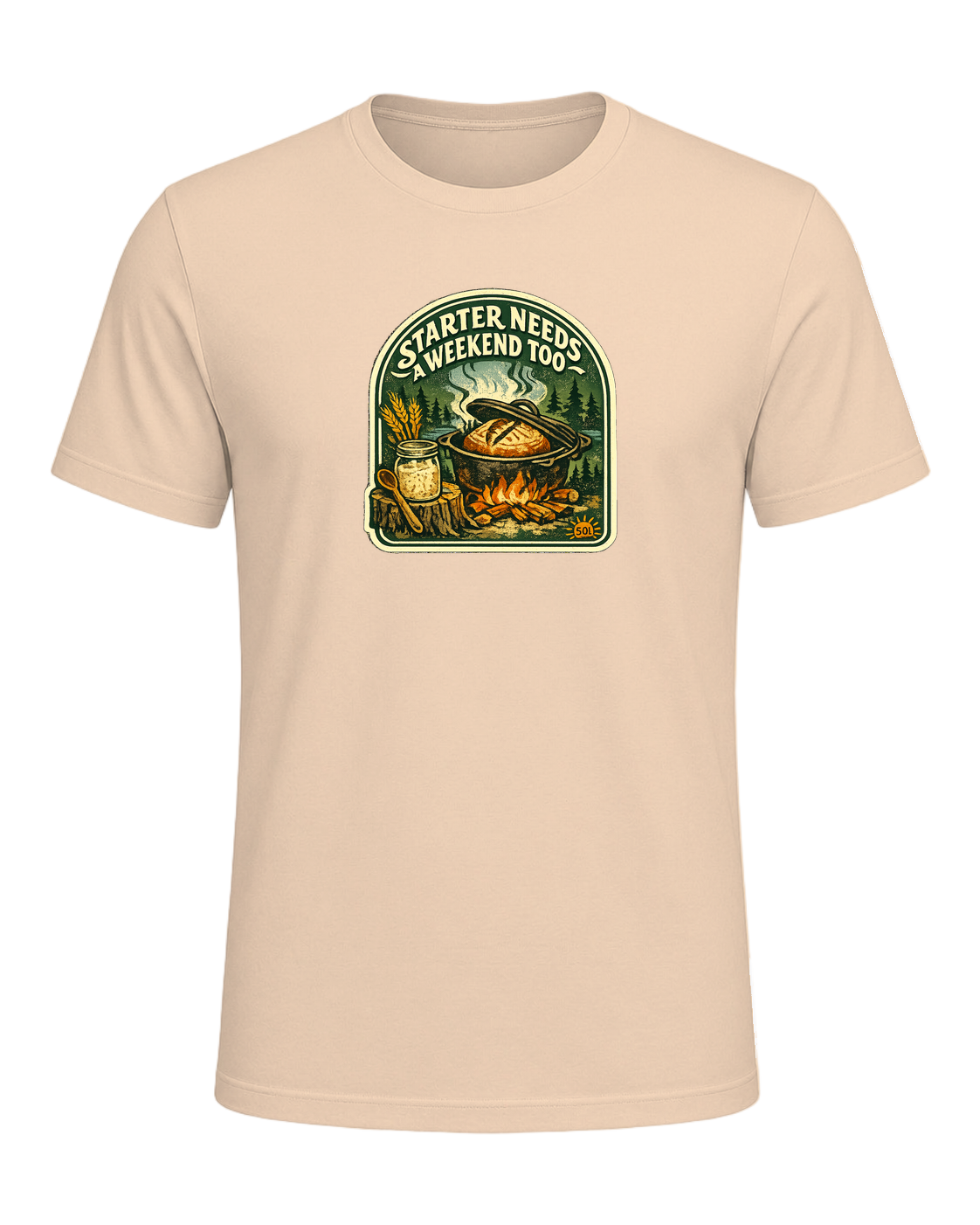 Starter Needs A Weekend Too Tee — Heather Sand Dune