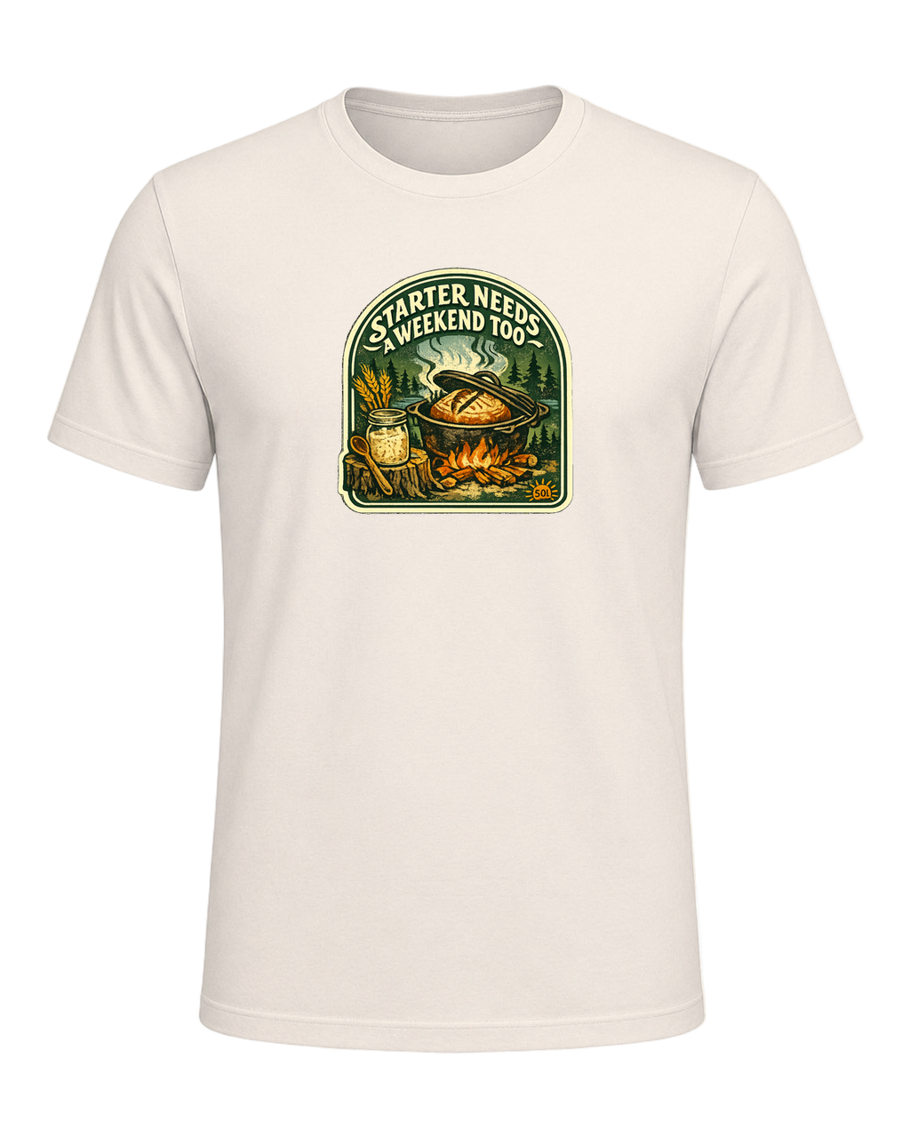 Starter Needs A Weekend Too Tee — Natural